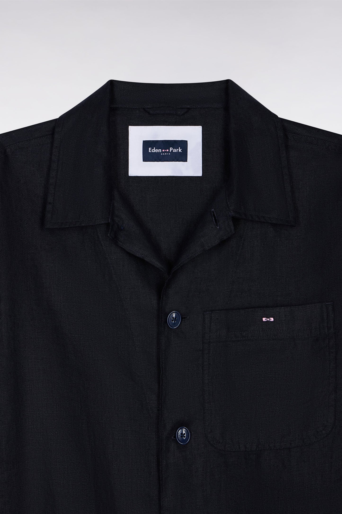 Surchemise en lin et coton marine