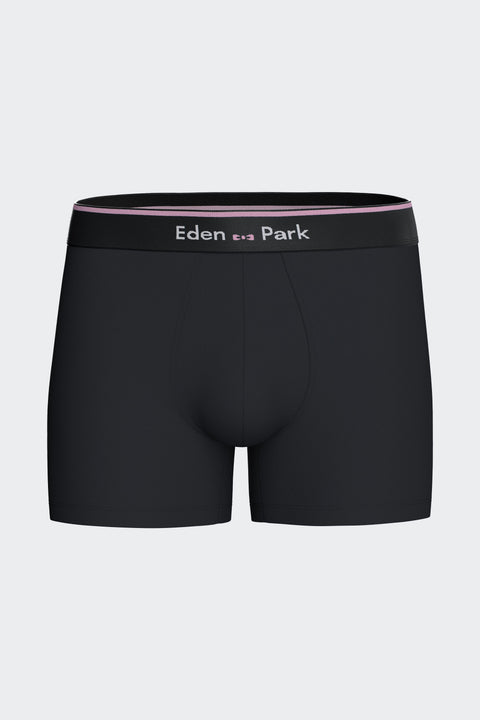 Boxer shorts in navy stretch cotton jersey - Image 1