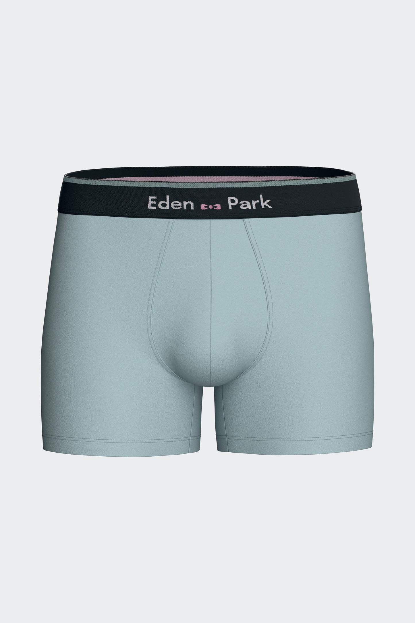 Boxer shorts in sea green stretch cotton jersey