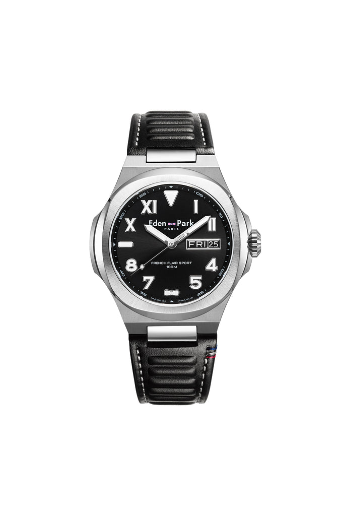 Montre à quartz indicateur date bracelet en caoutchouc