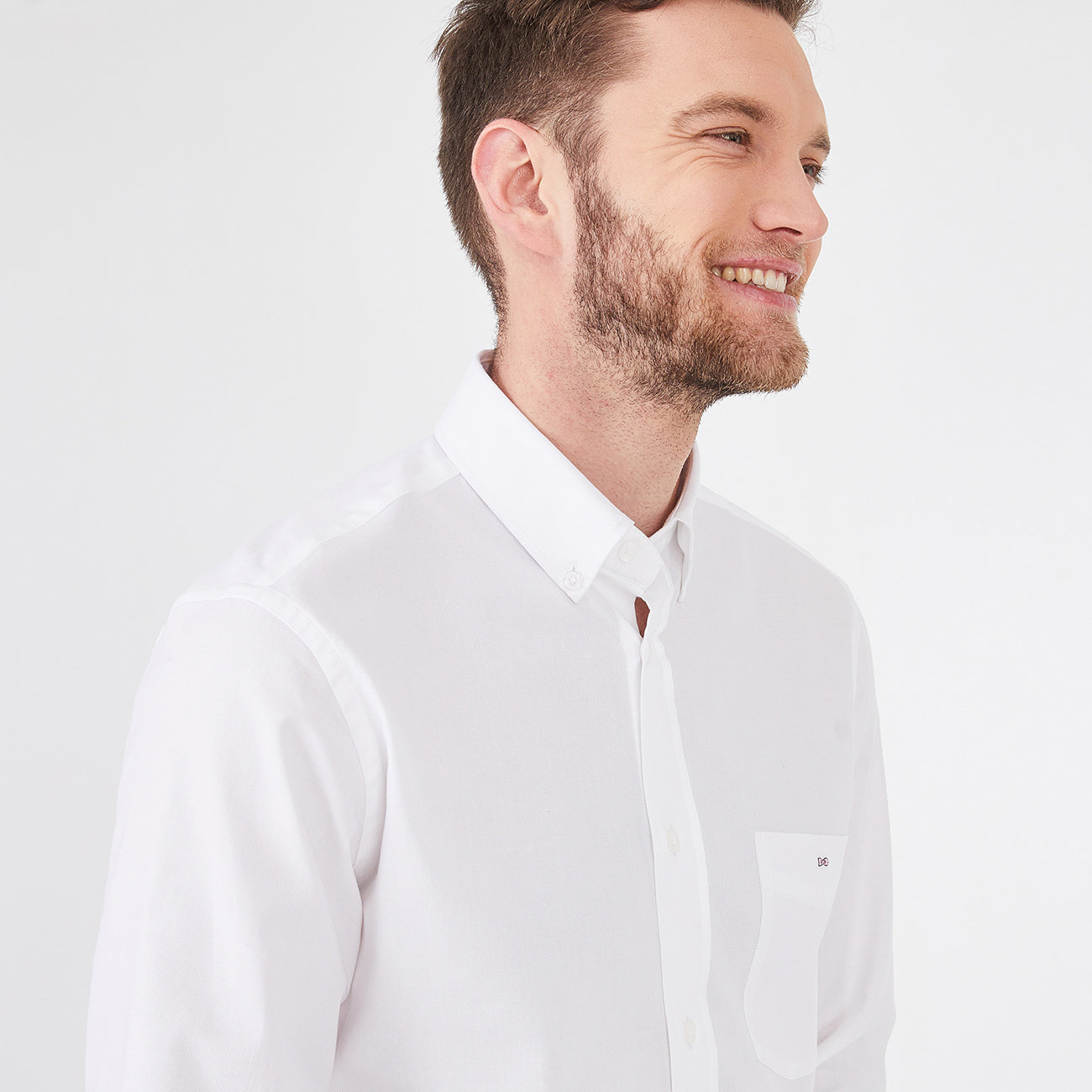 White cotton blend shirt