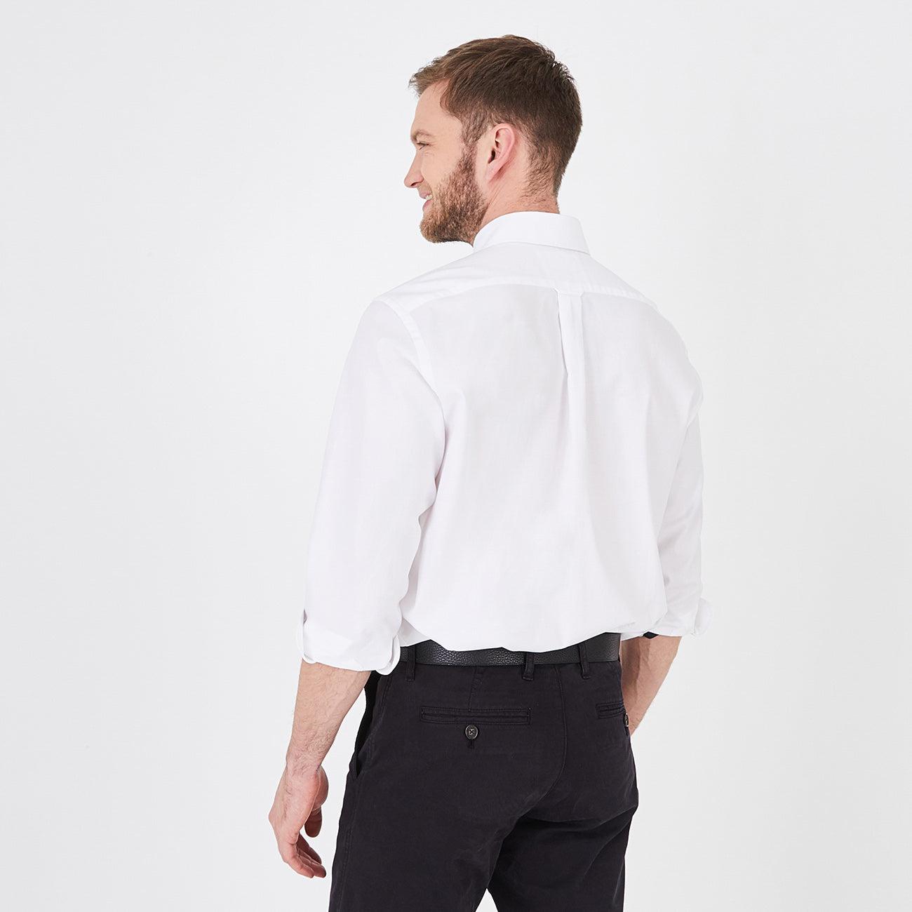 White cotton blend shirt