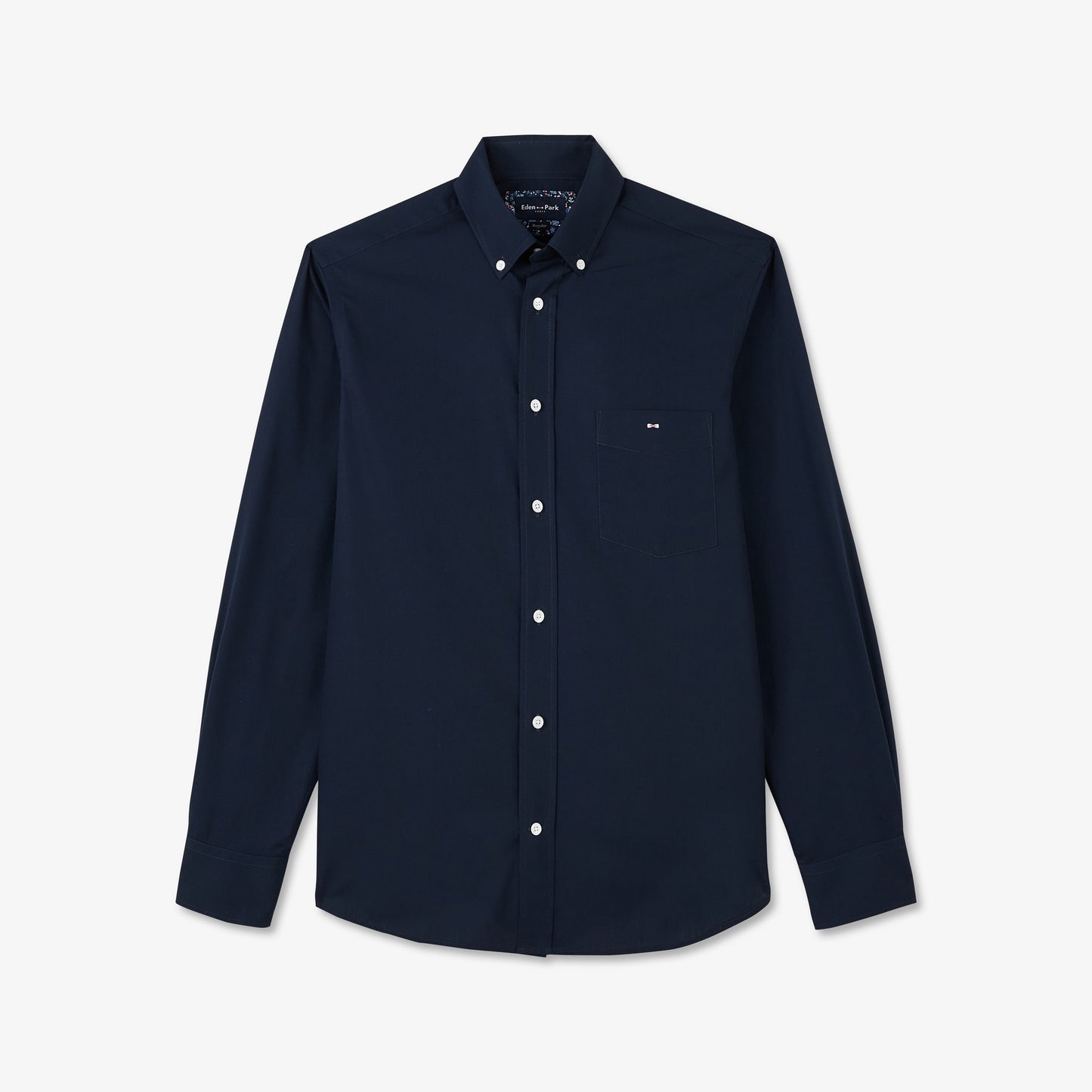 Navy blue shirt with floral detail