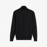 Black zip cardigan with stand-up collar