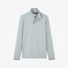 Light grey long-sleeved polo shirt