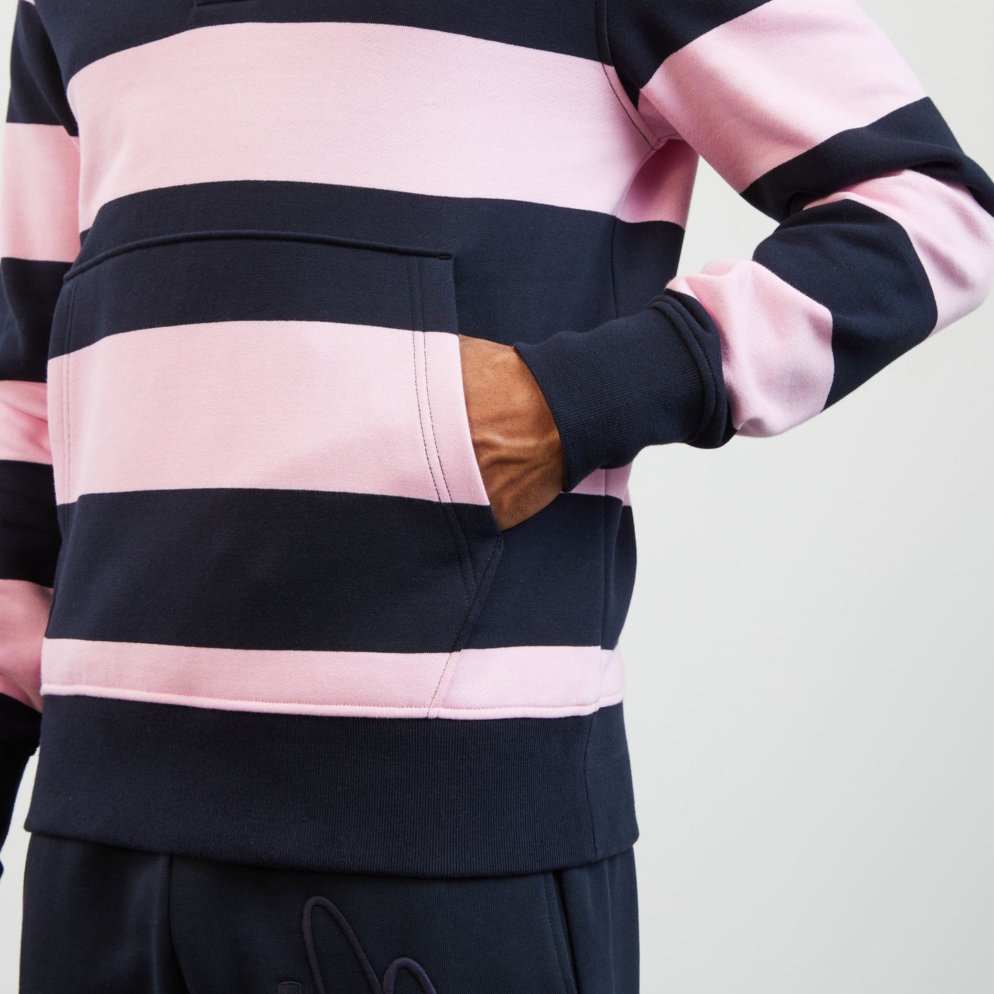 Pink circle polo-neck jumper