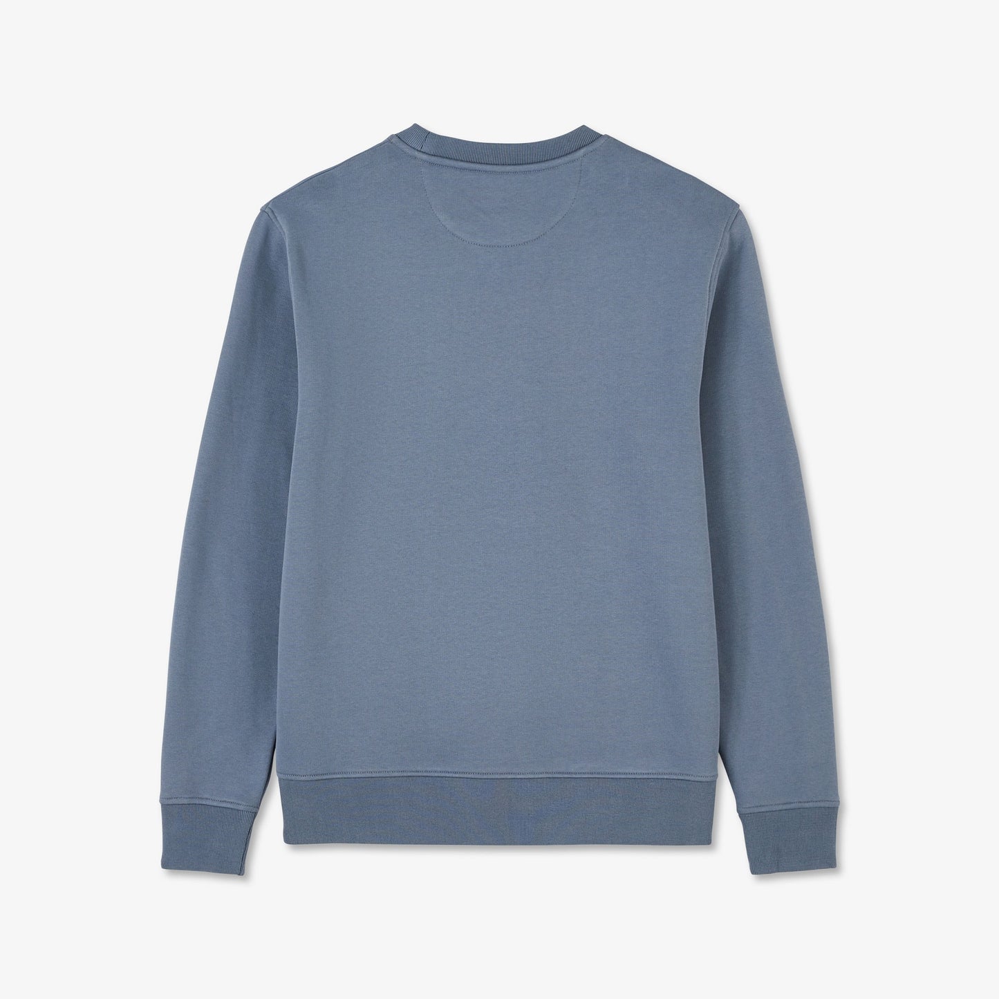 Plain blue round-neck sweatshirt