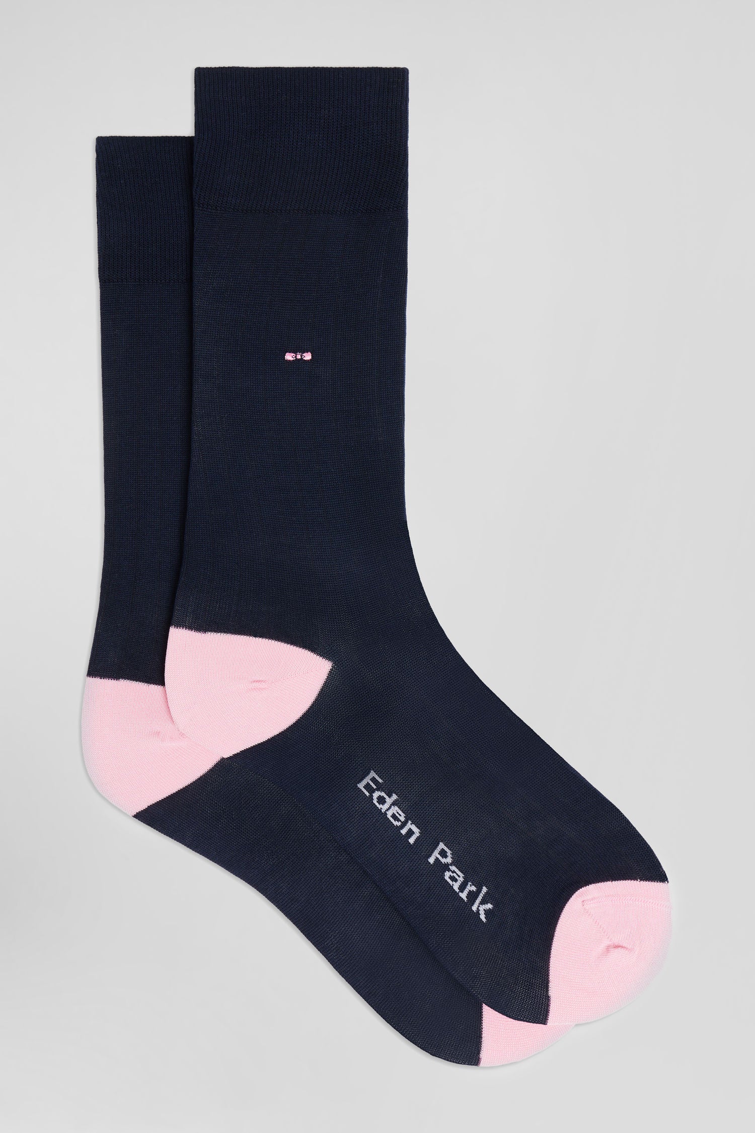 Navy blue and pink mixed cotton socks