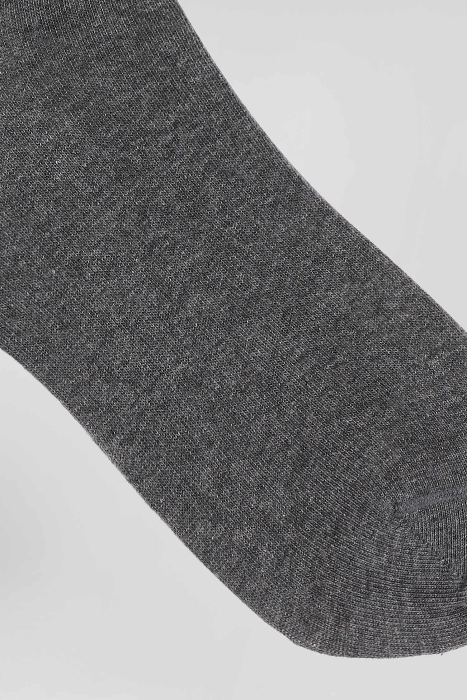 Grey striped stretch cotton socks