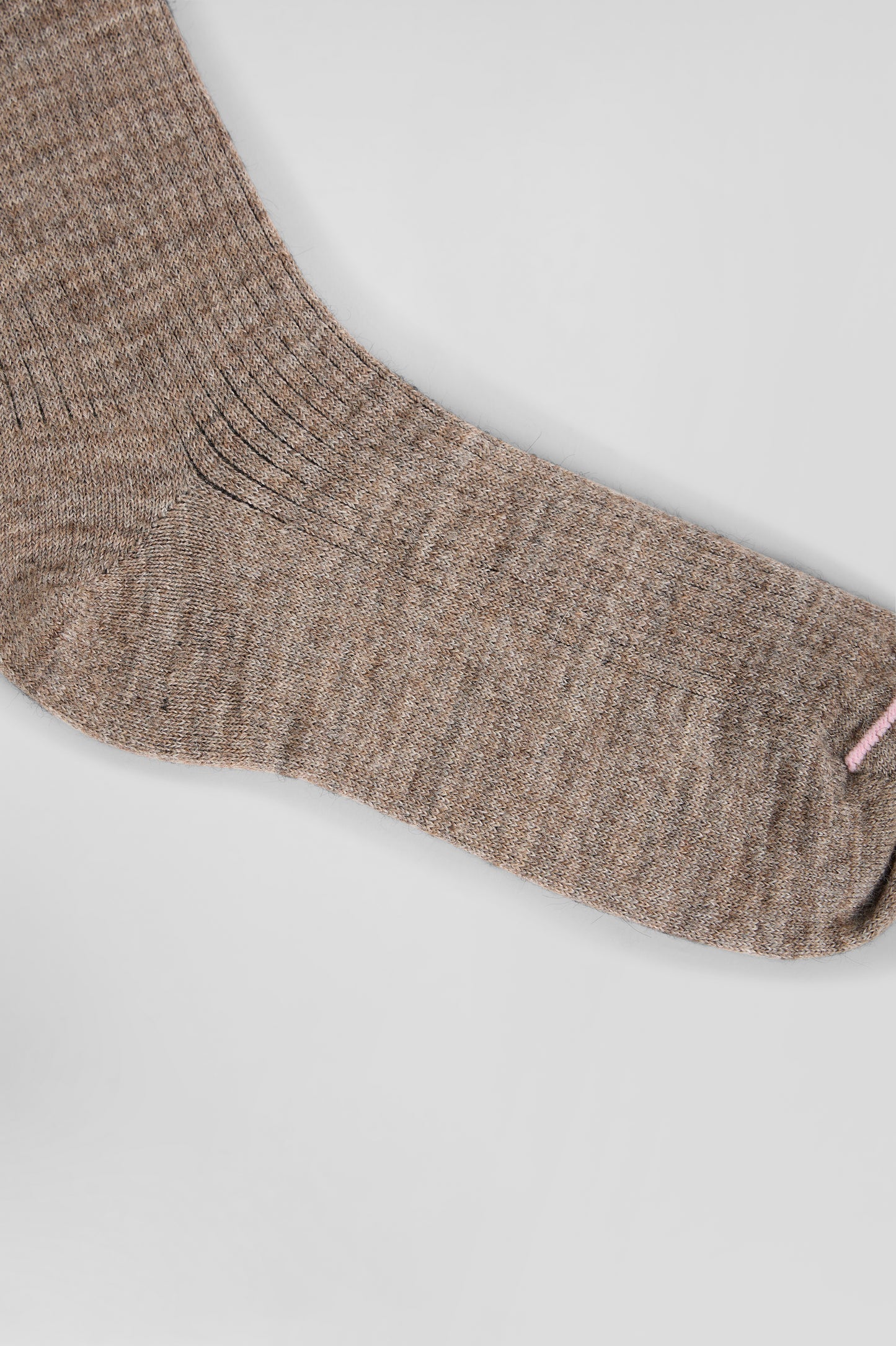 Women's brown alpaca wool blend socks