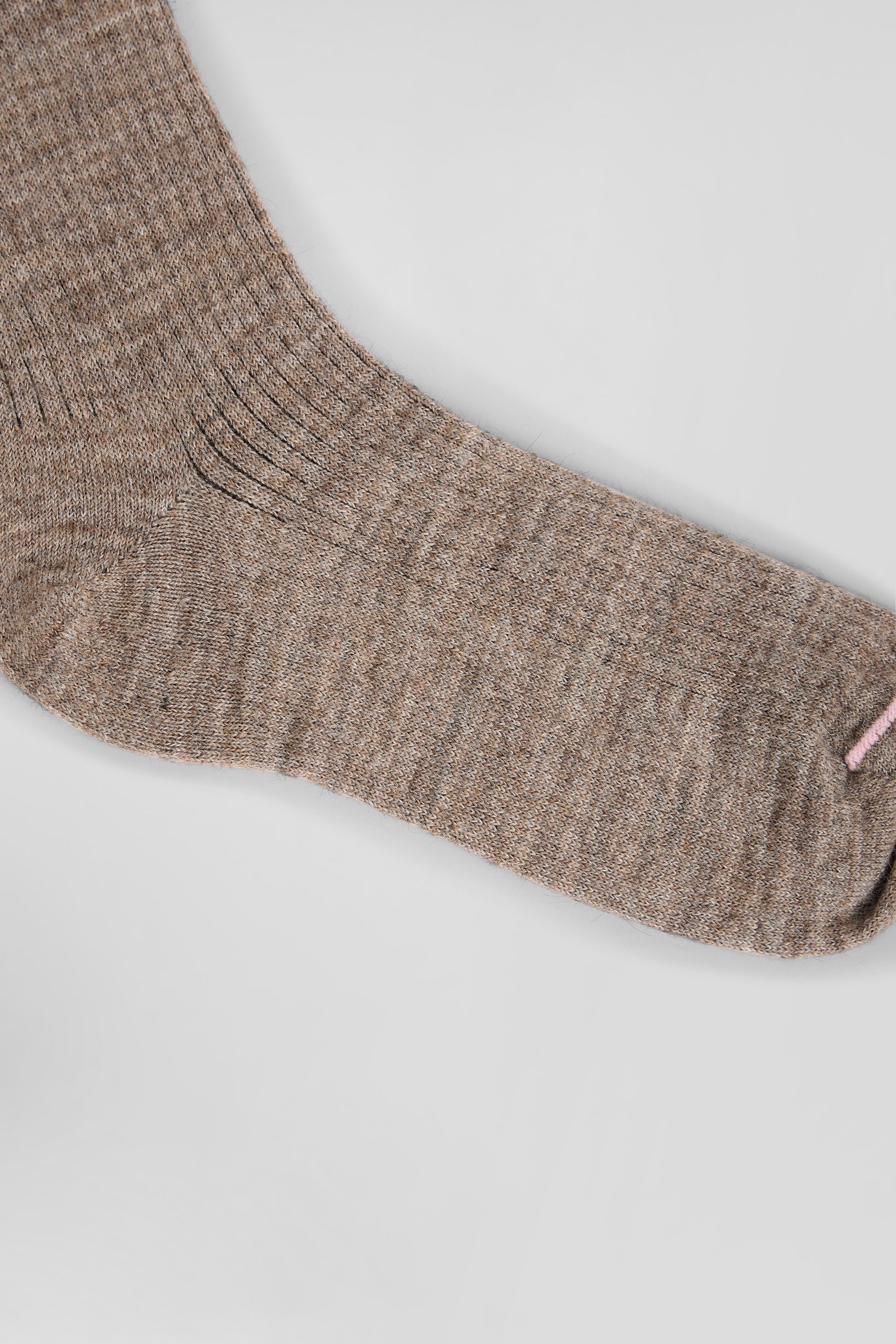 Women's brown alpaca wool blend socks