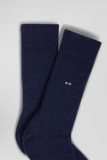 Chaussettes femme en laine alpaga mélangé bleu marine