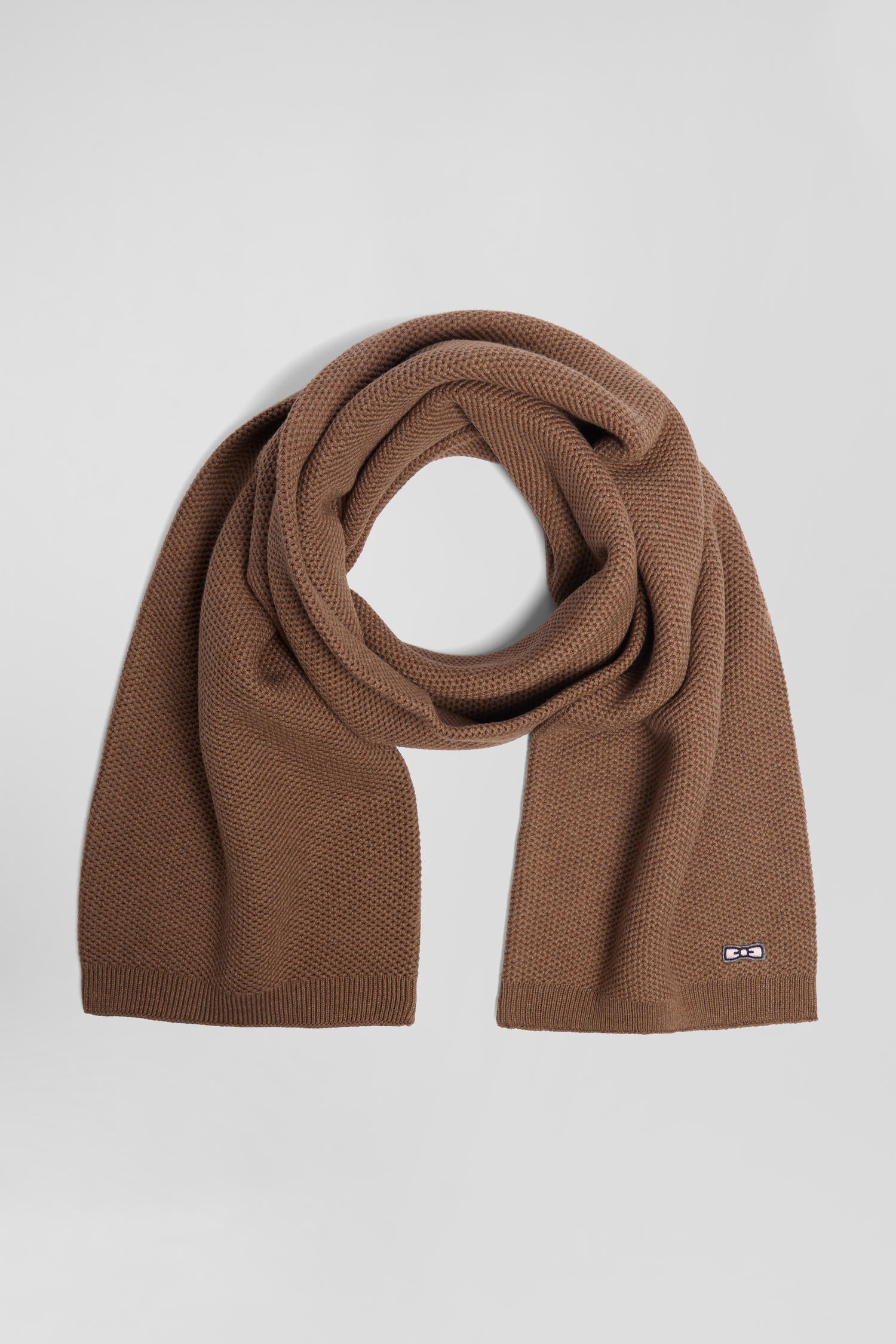 Camel plain cotton scarf