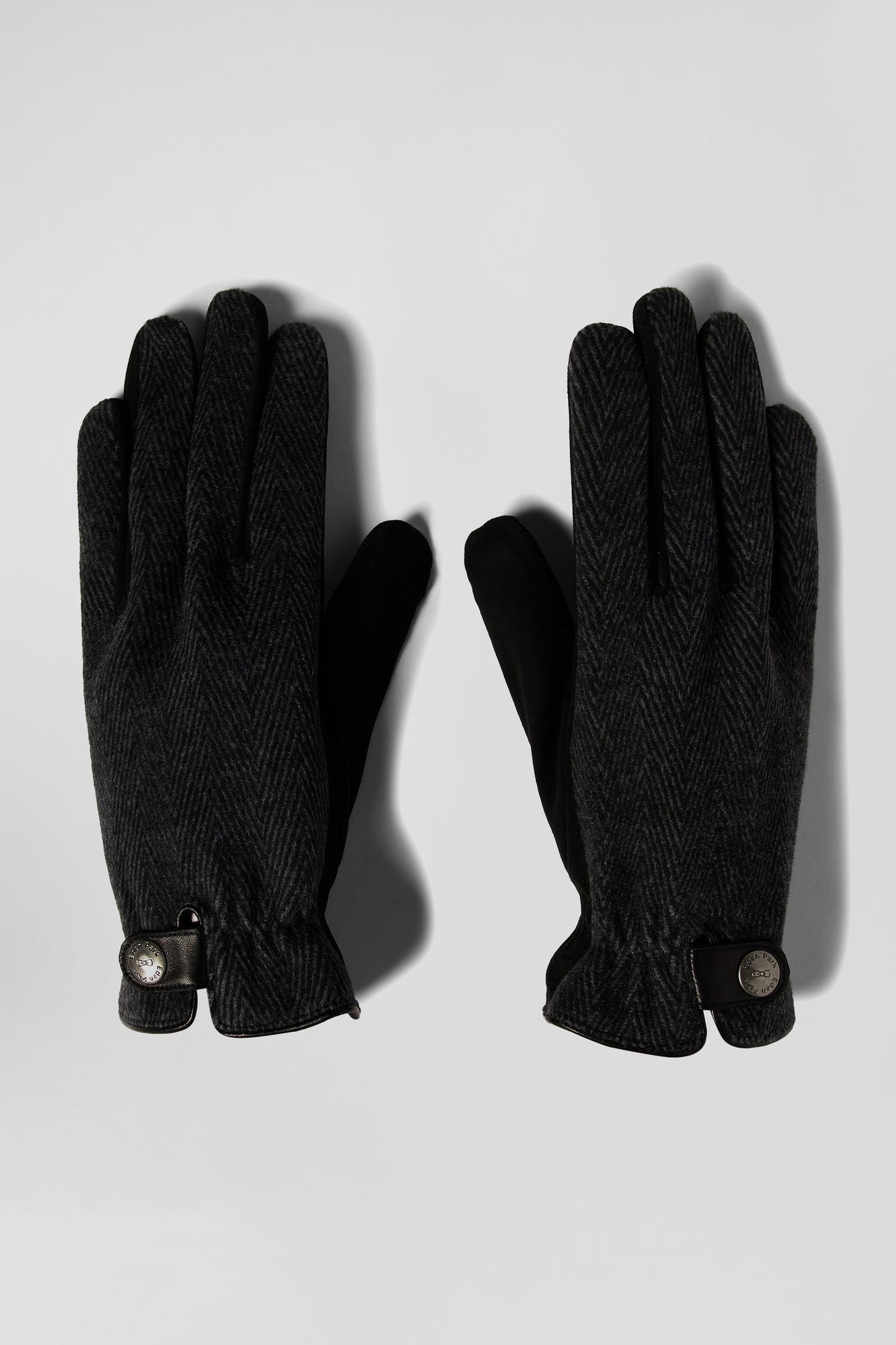 Paire de gants homme en cuir noir