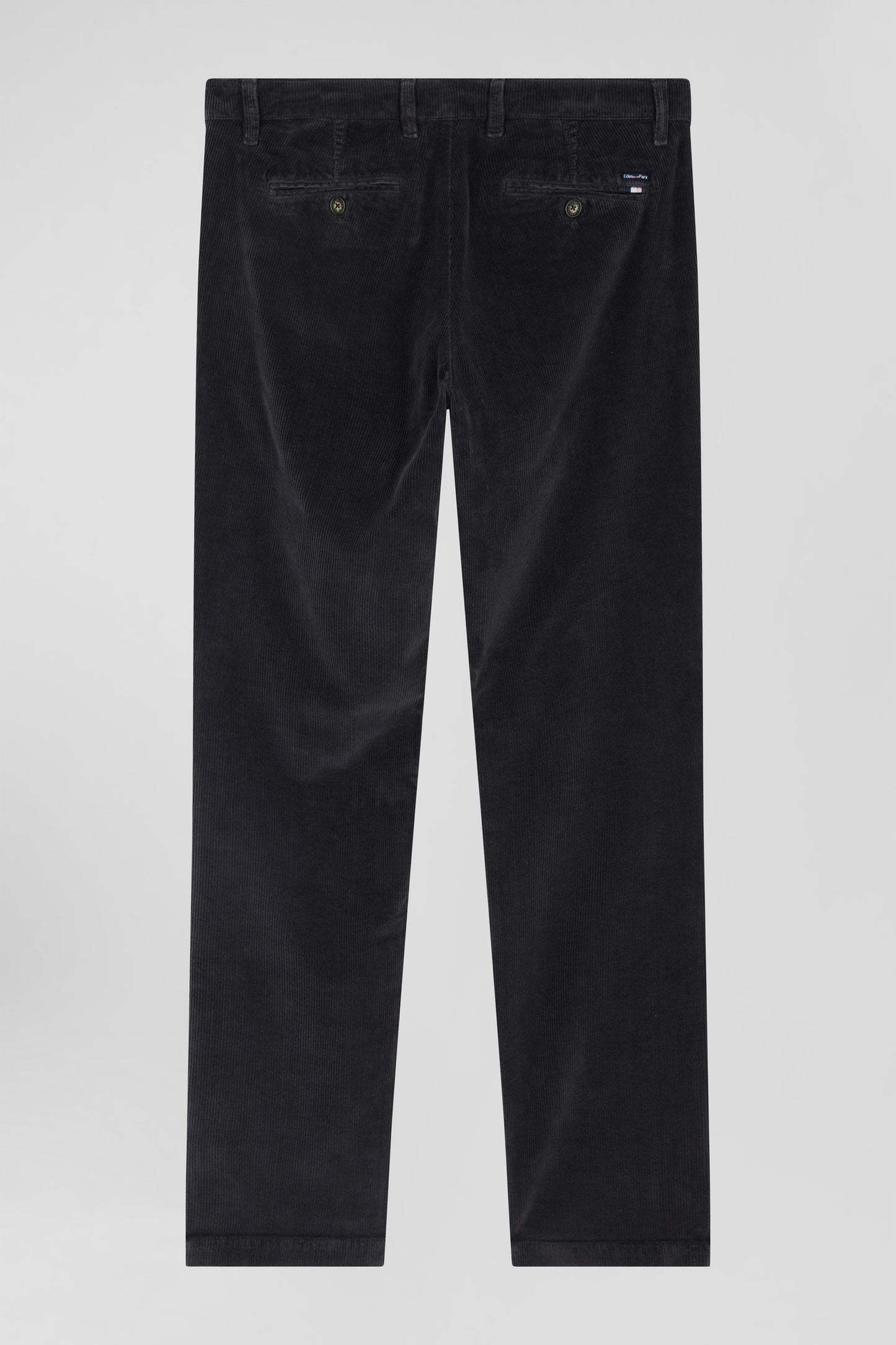 Regular brown stretch cotton chino trousers