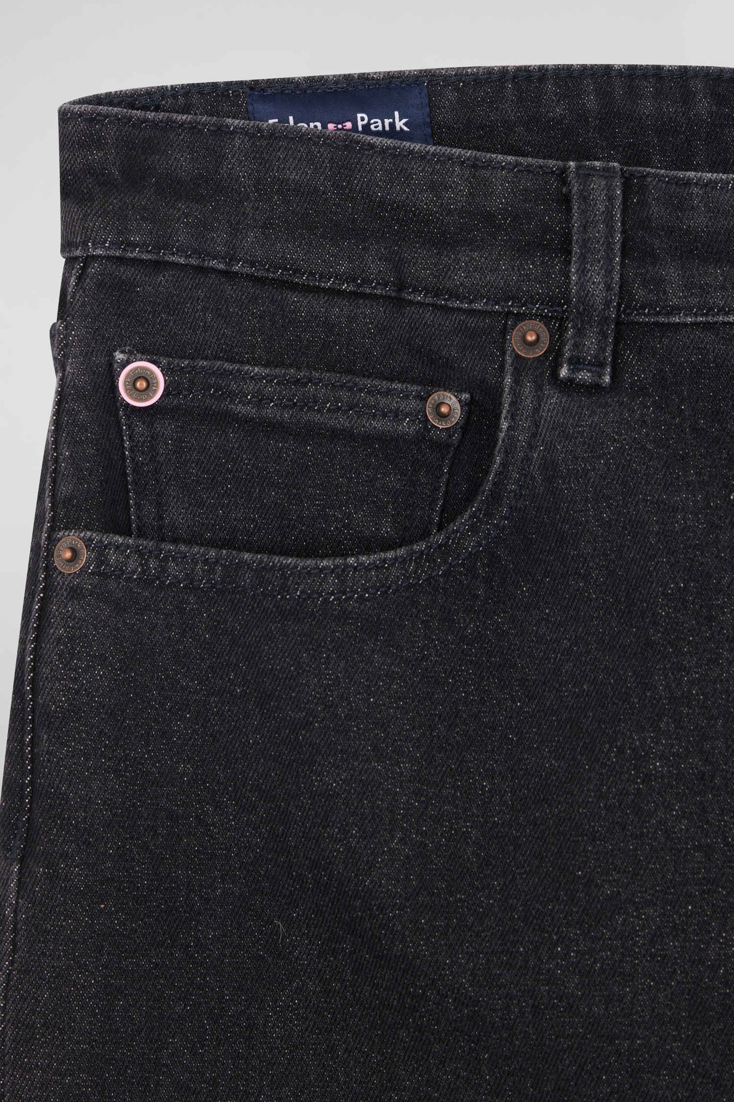 Jean 5 poches en coton stretch noir coupe Regular