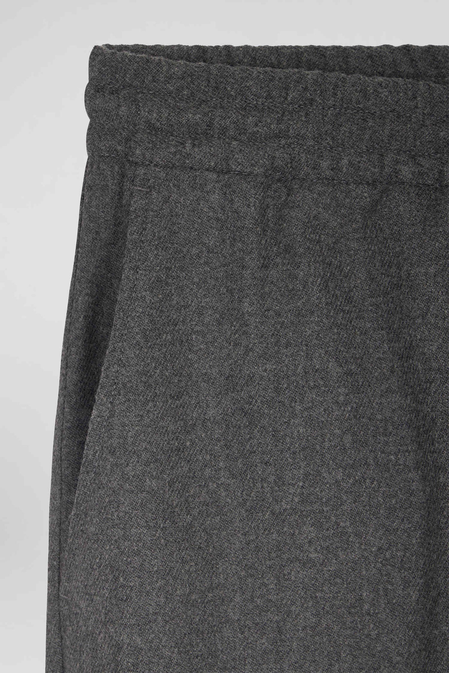 Modern grey elastic waist trousers