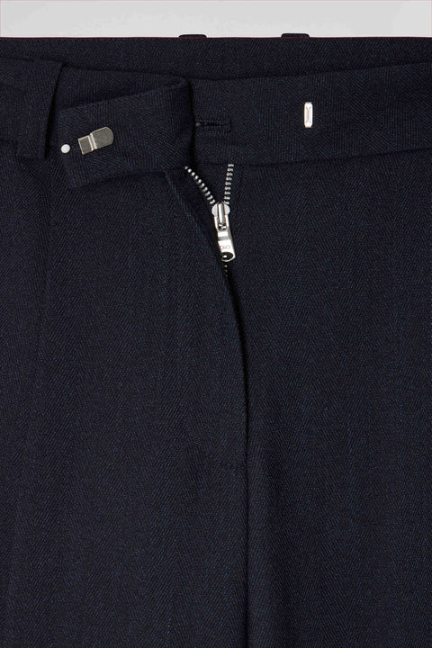 Relax navy blue checked trousers - Image 3