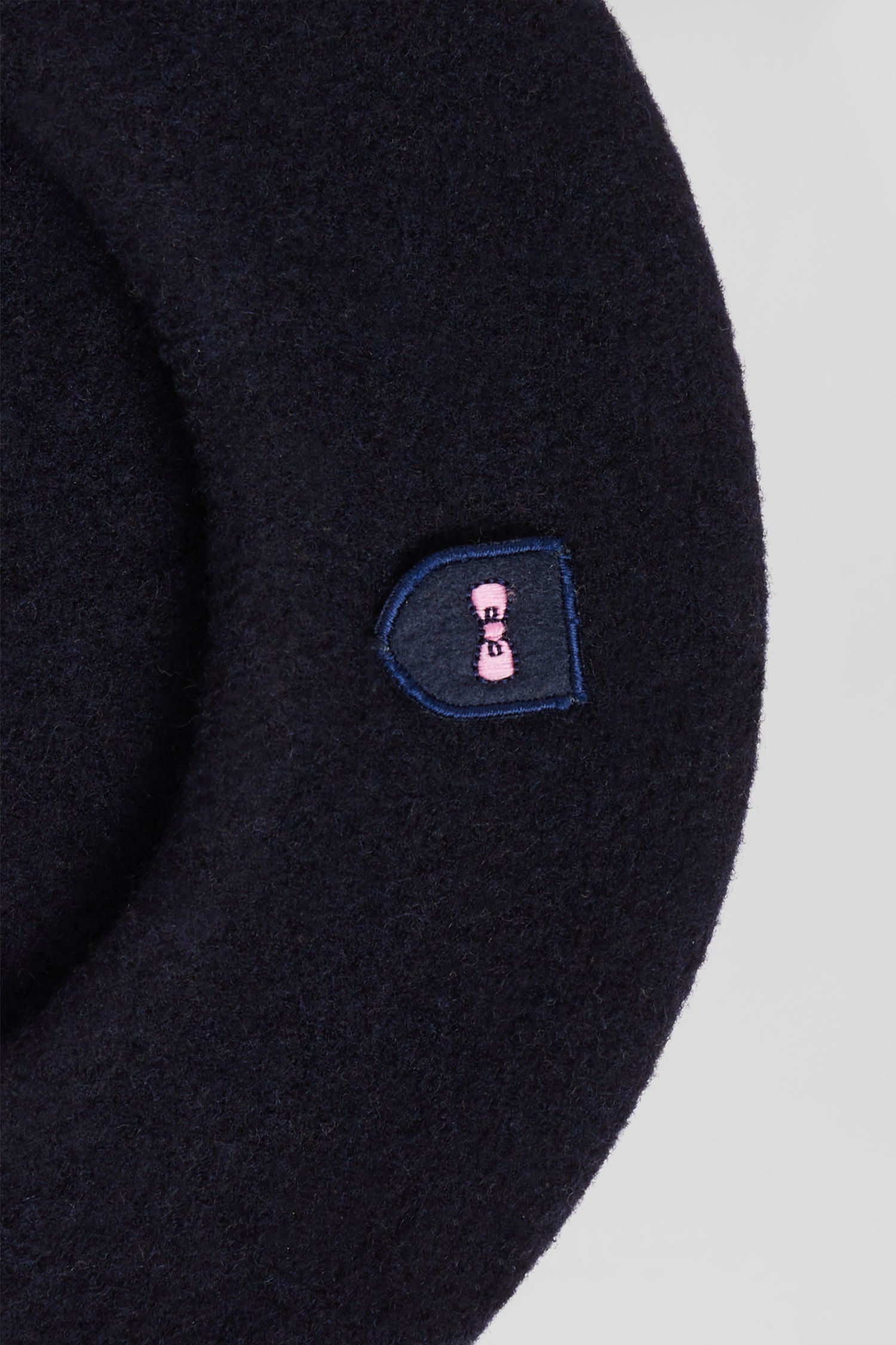 Navy blue wool beret