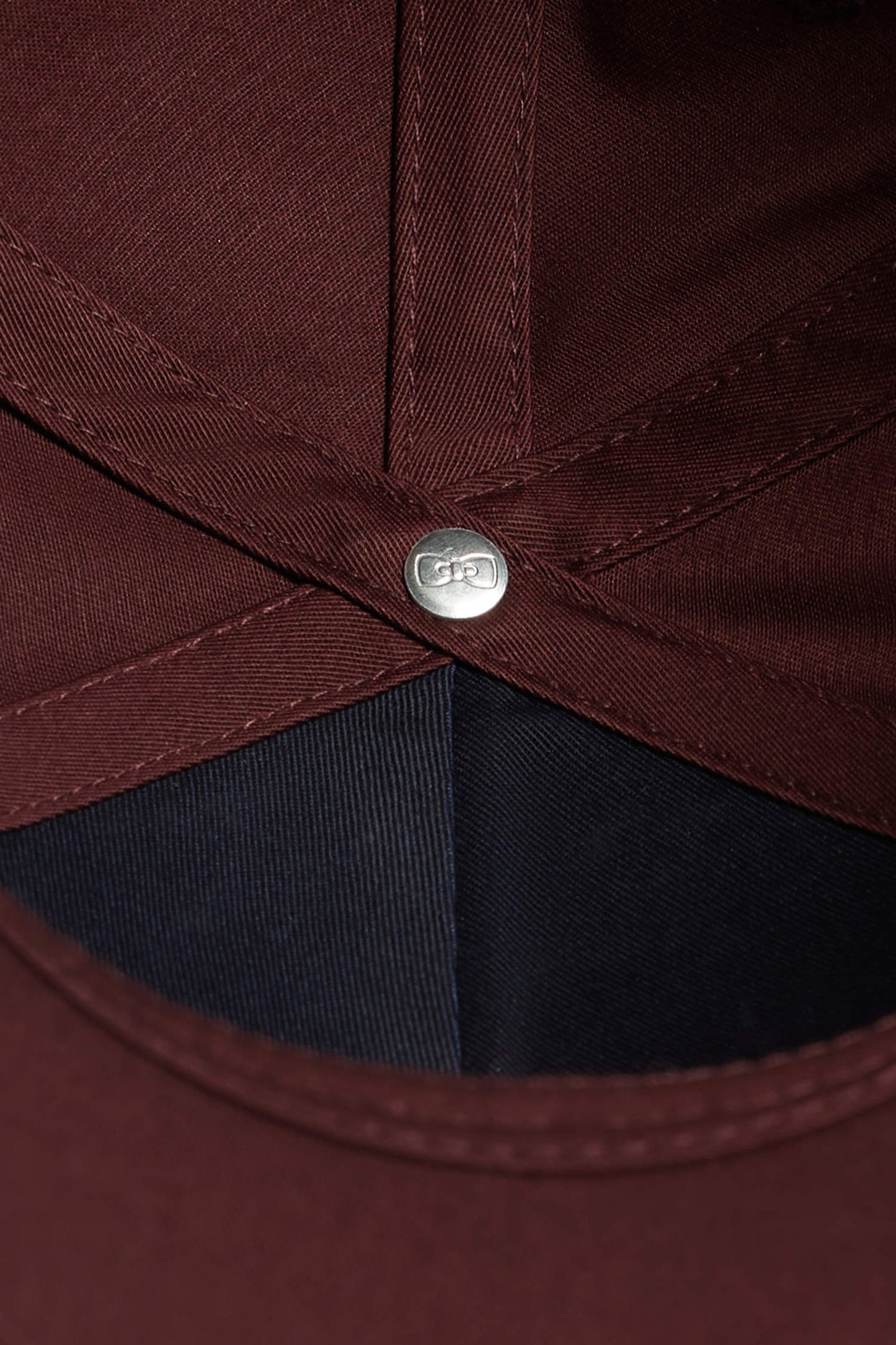 Burgundy cotton cap with bow tie