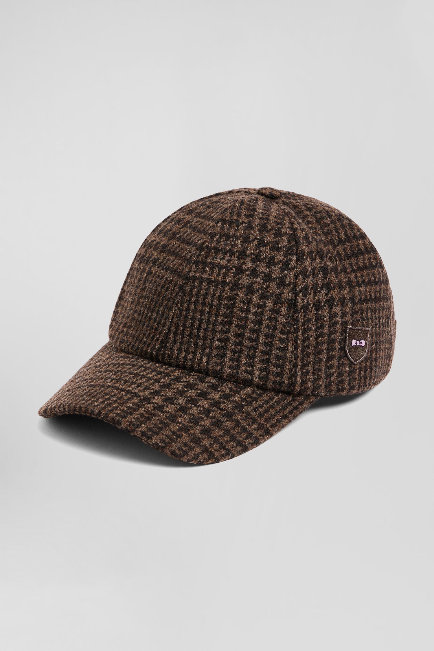 Brown wool blend cap