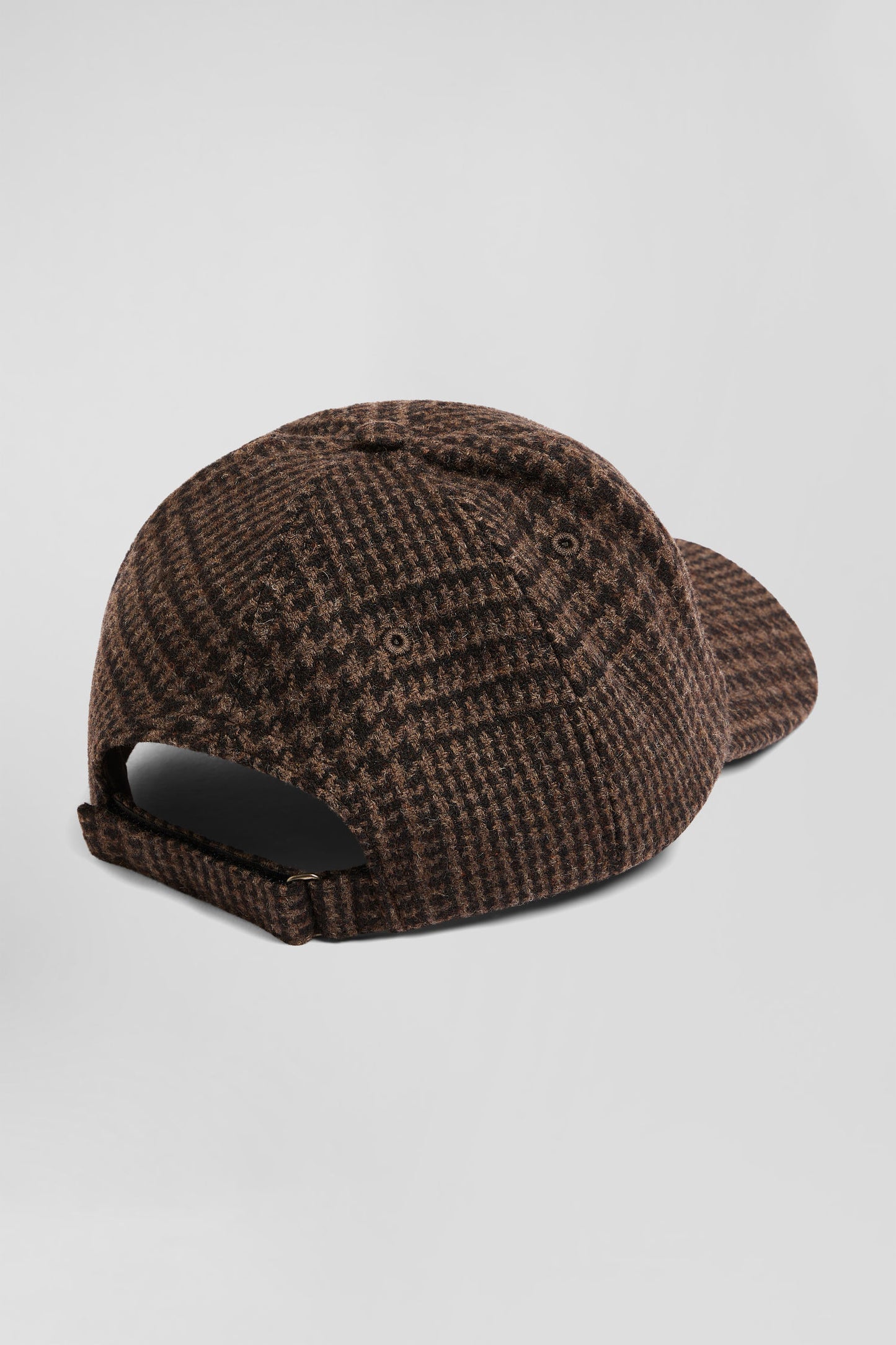 Brown wool blend cap