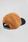 Camel wool blend cap with 10 embroidery