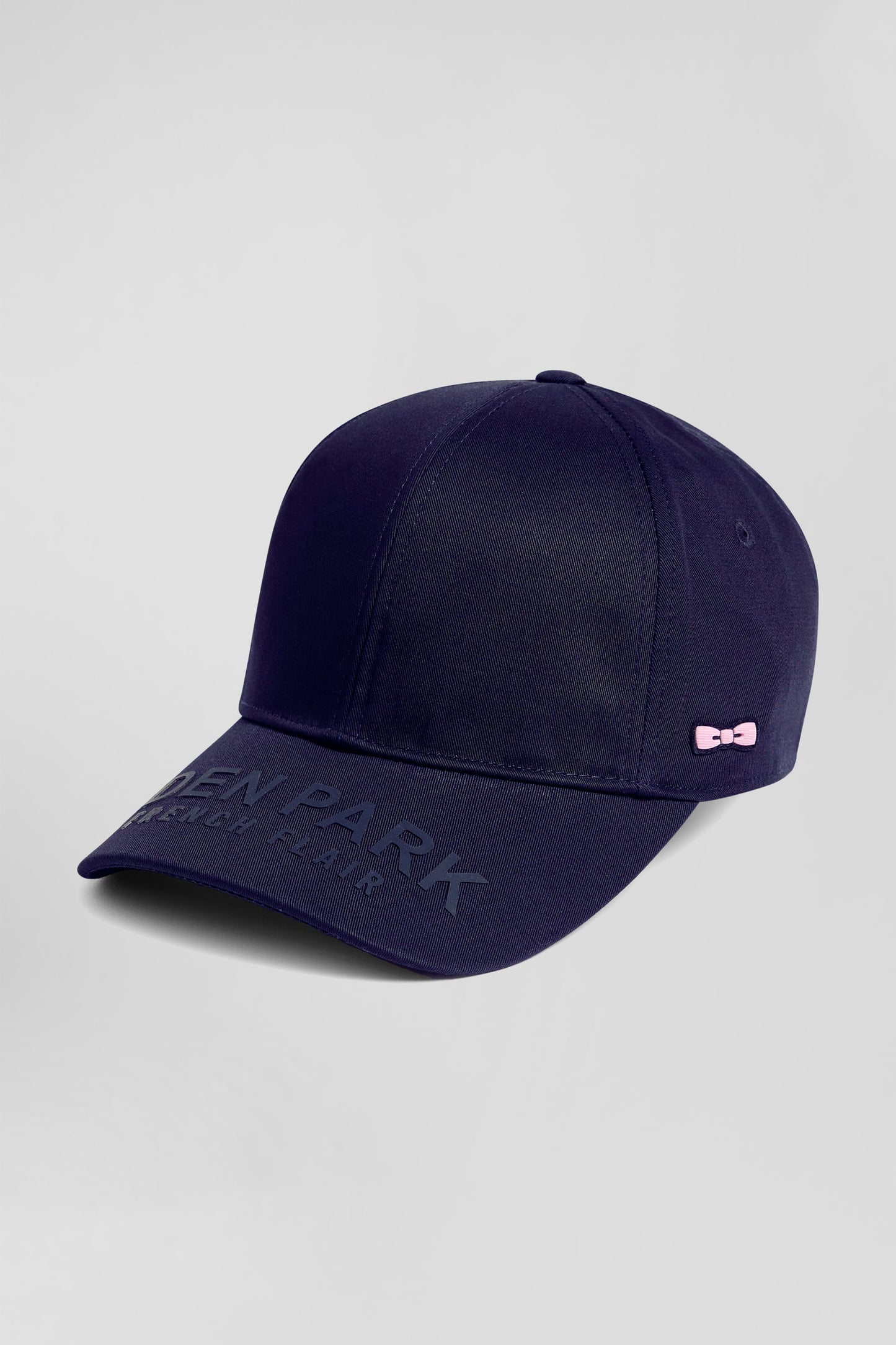 Casquette en coton bleu marine visière siglée