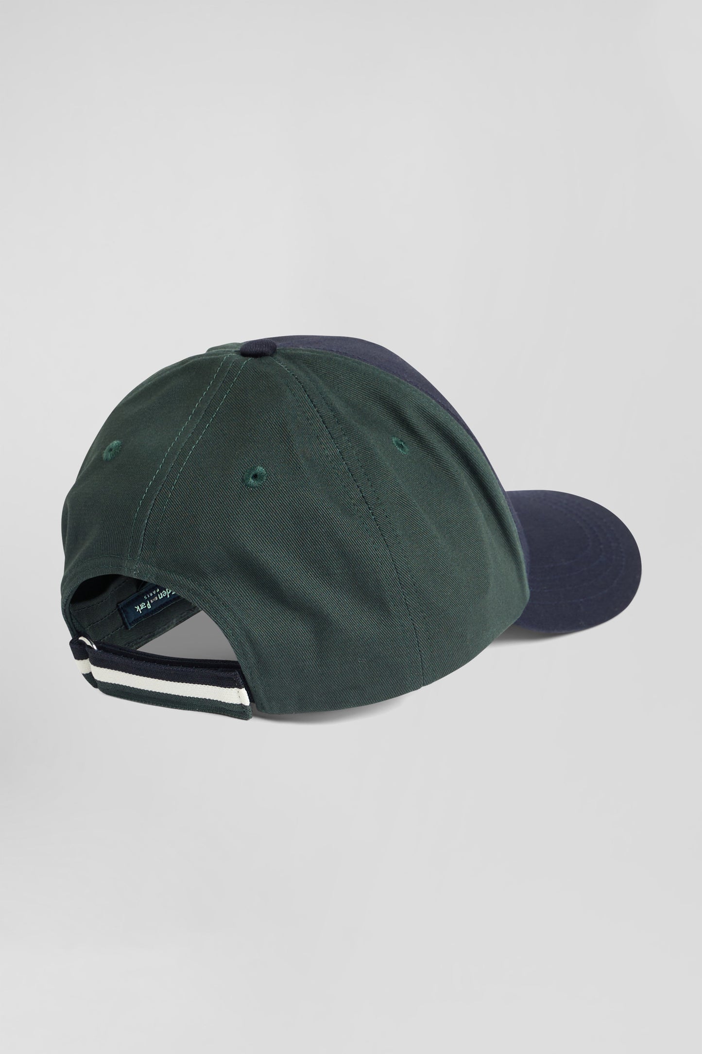 Green bicolour cotton cap