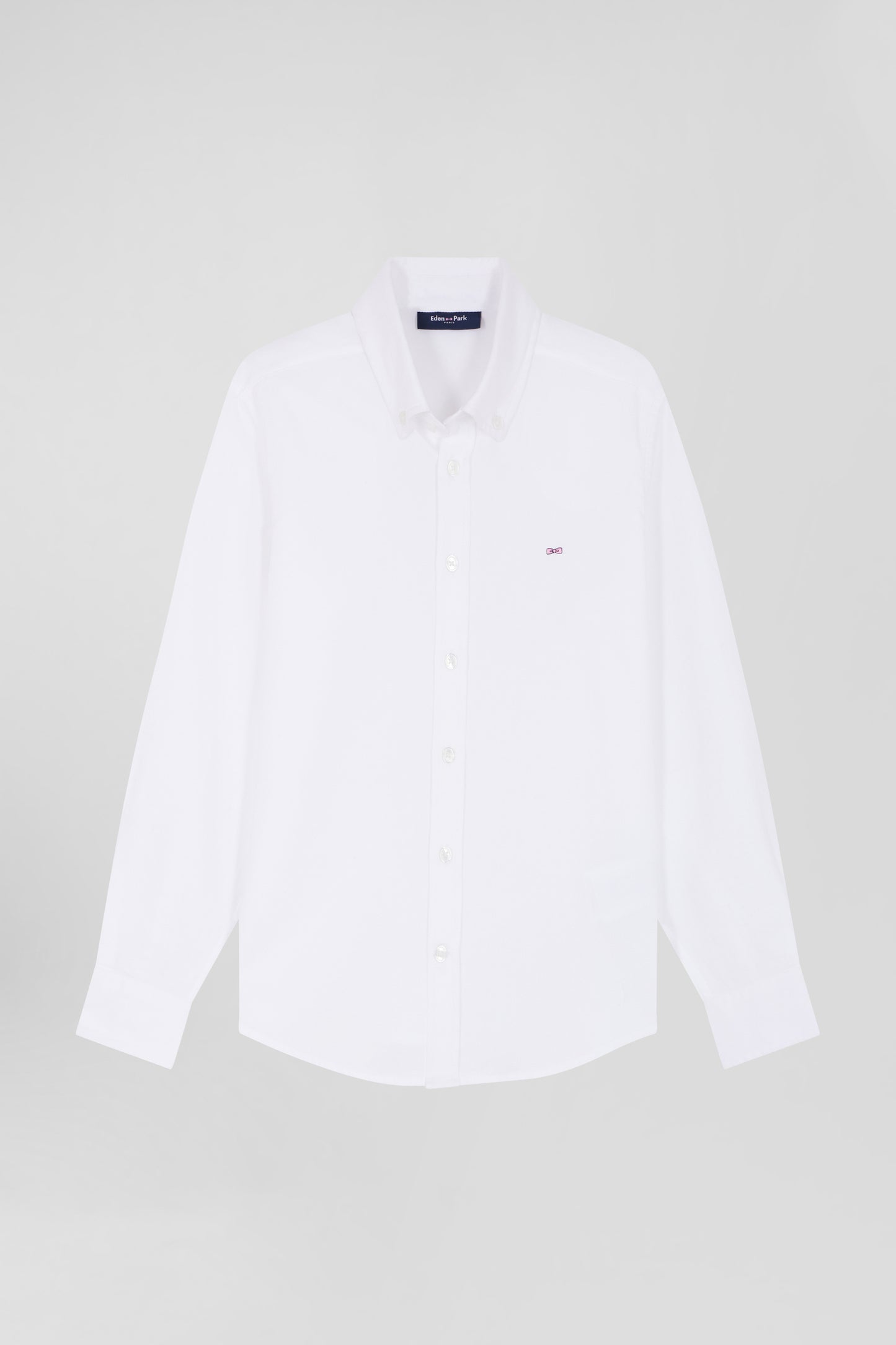 Chemise en coton uni blanche en coton oxford coupe Regular