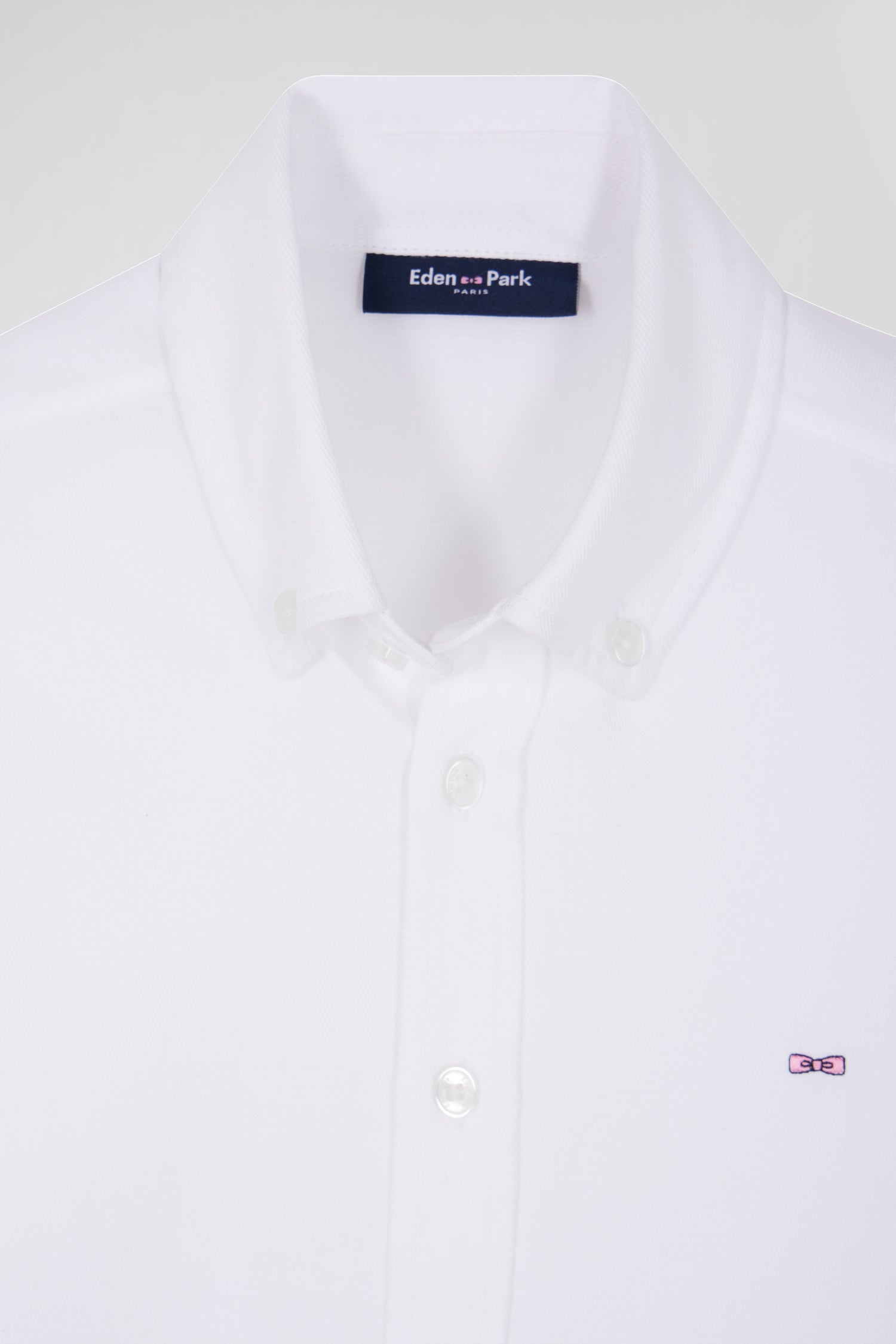 Chemise en coton uni blanche en coton oxford coupe Regular