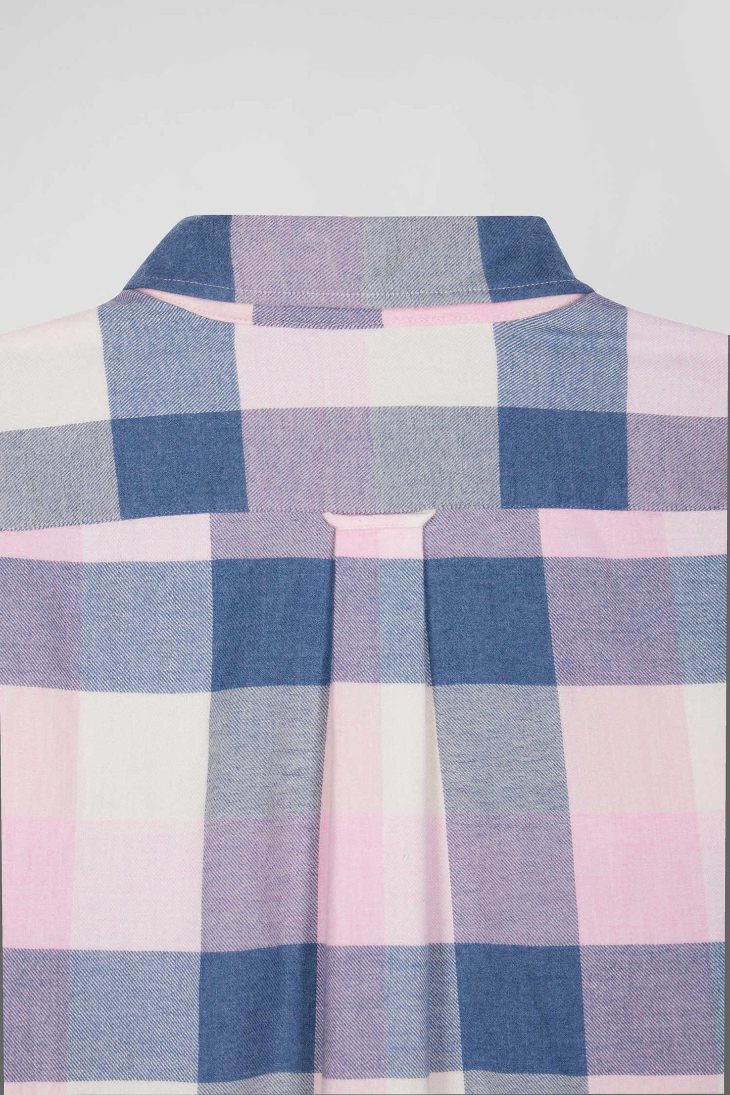 Regular pink checked cotton shirt