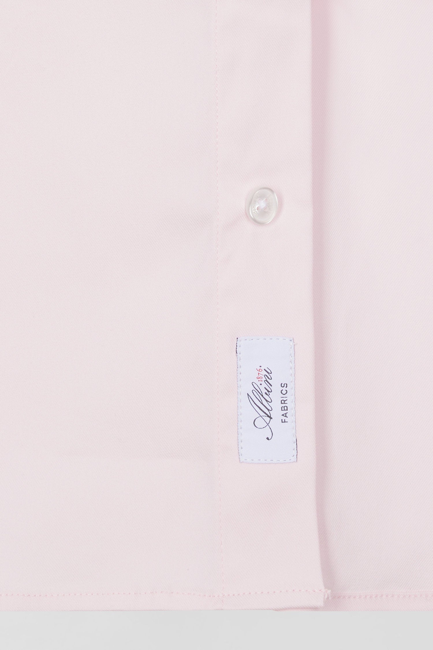 Regular plain pink mixed stretch cotton shirt