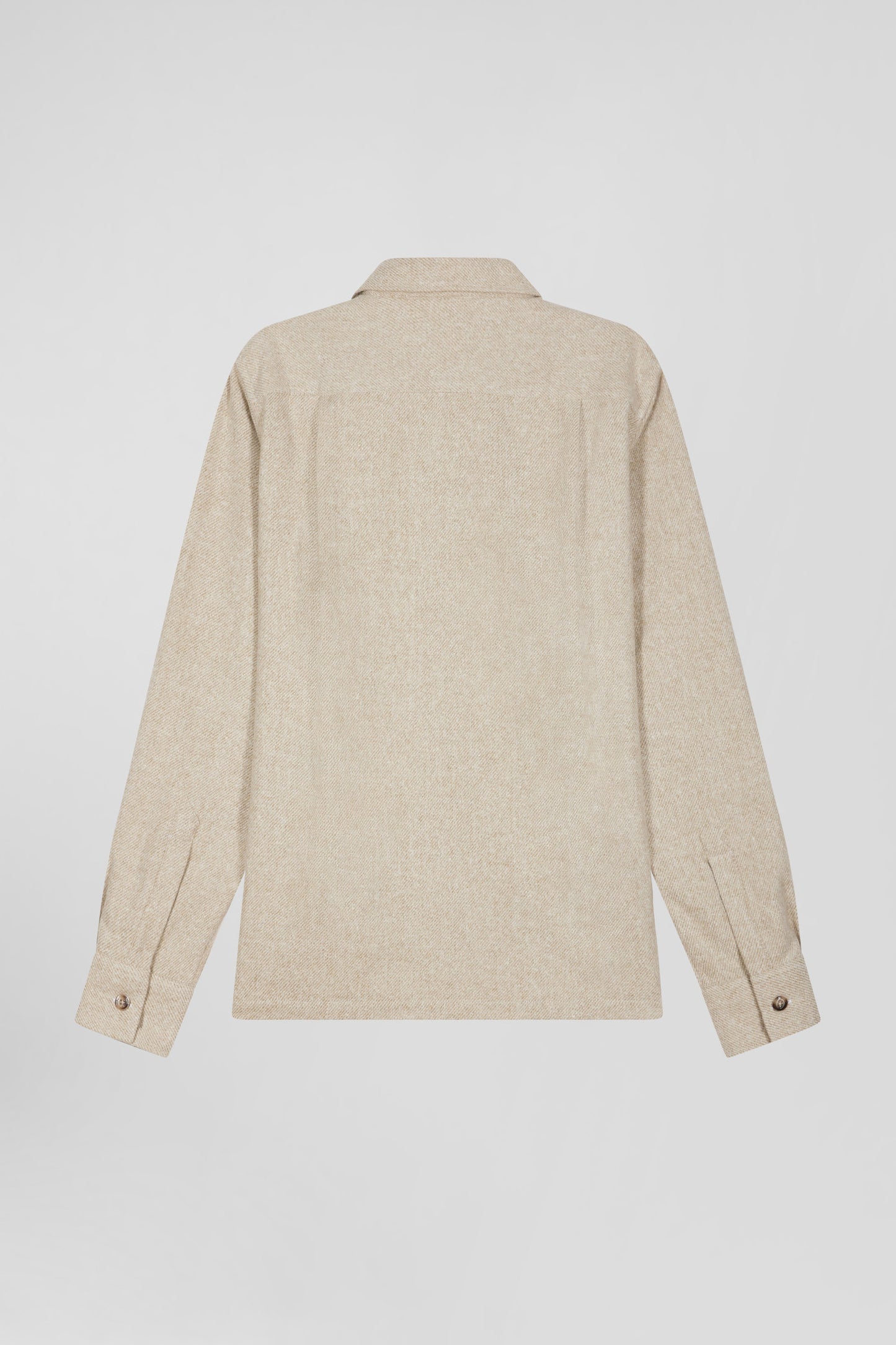 Beige mixed cotton shirt