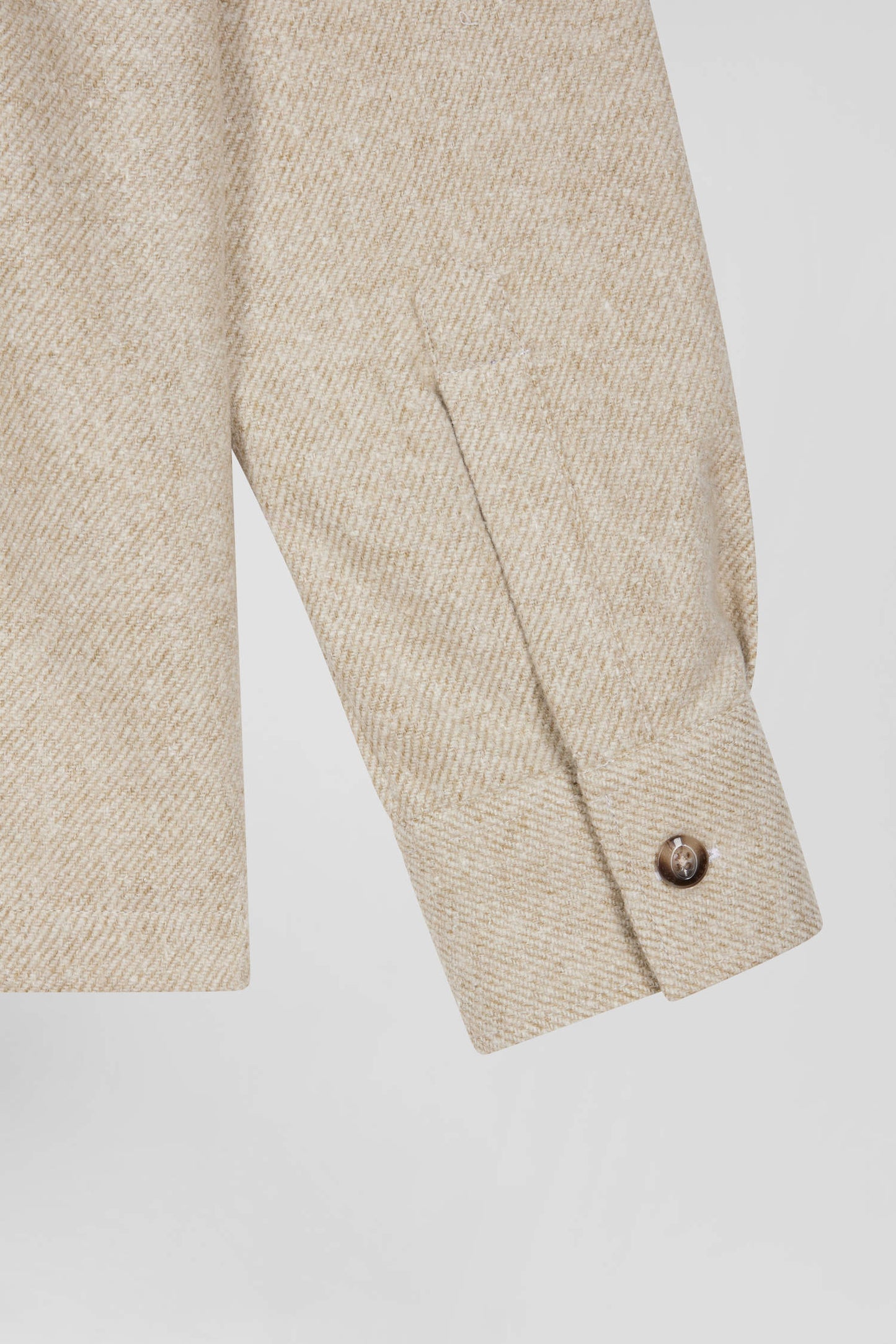 Beige mixed cotton shirt