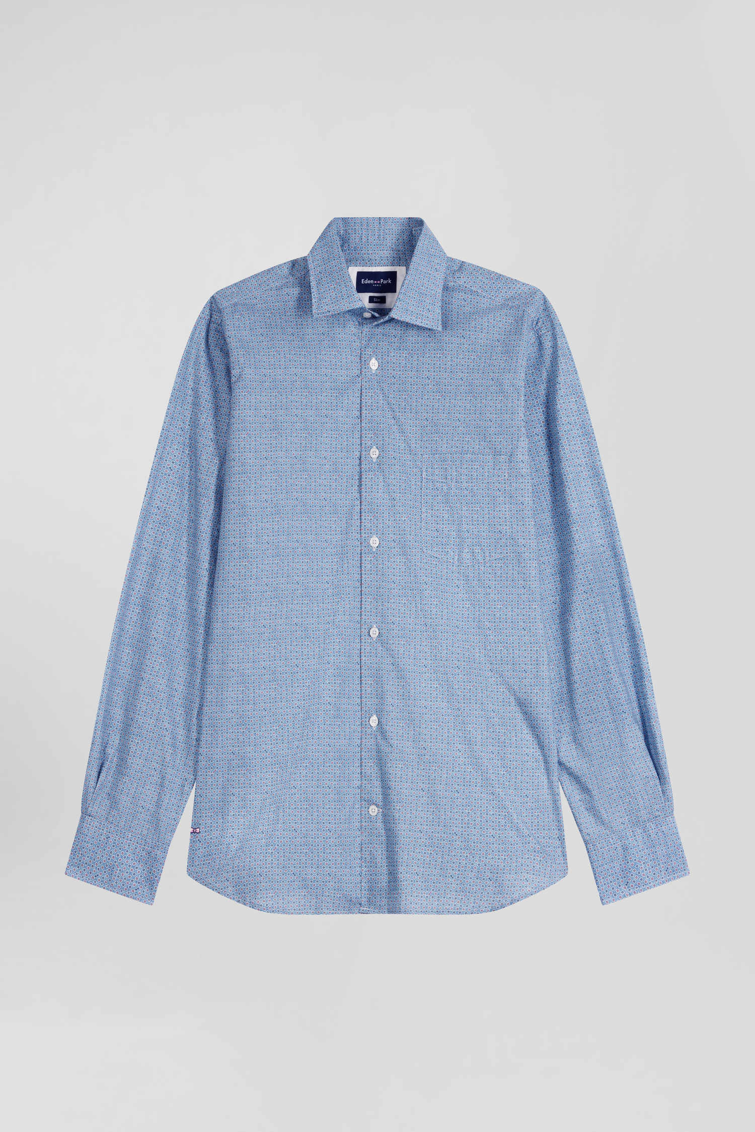 Slim sky blue cotton shirt