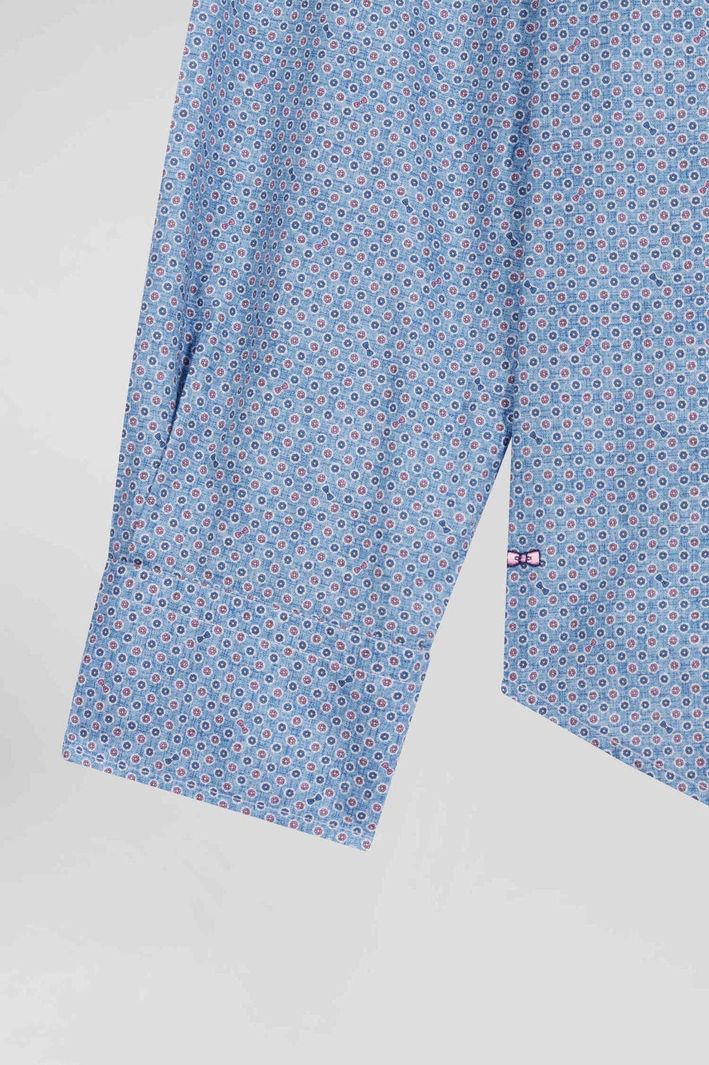 Slim sky blue cotton shirt