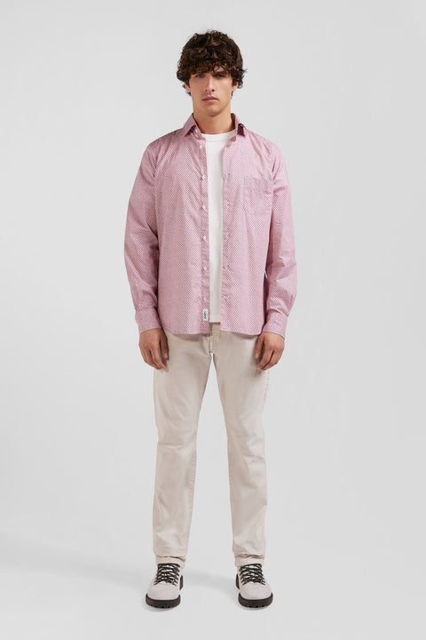 Slim pink cotton shirt - Image 1