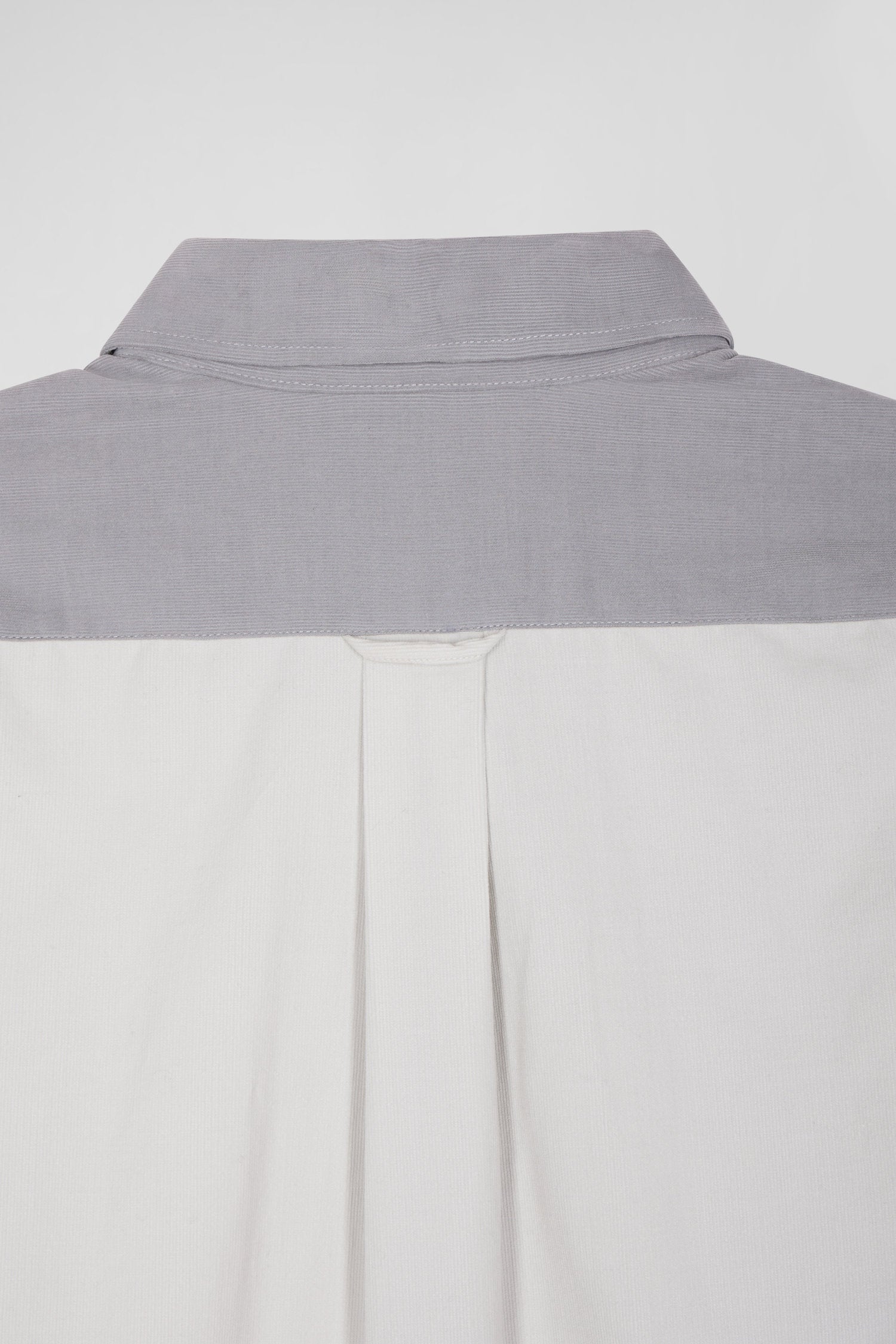 Regular grey tricolour cotton shirt