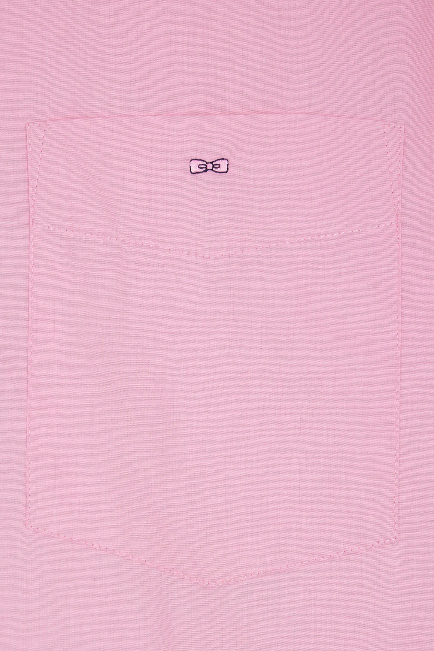 Regular plain pink cotton poplin shirt