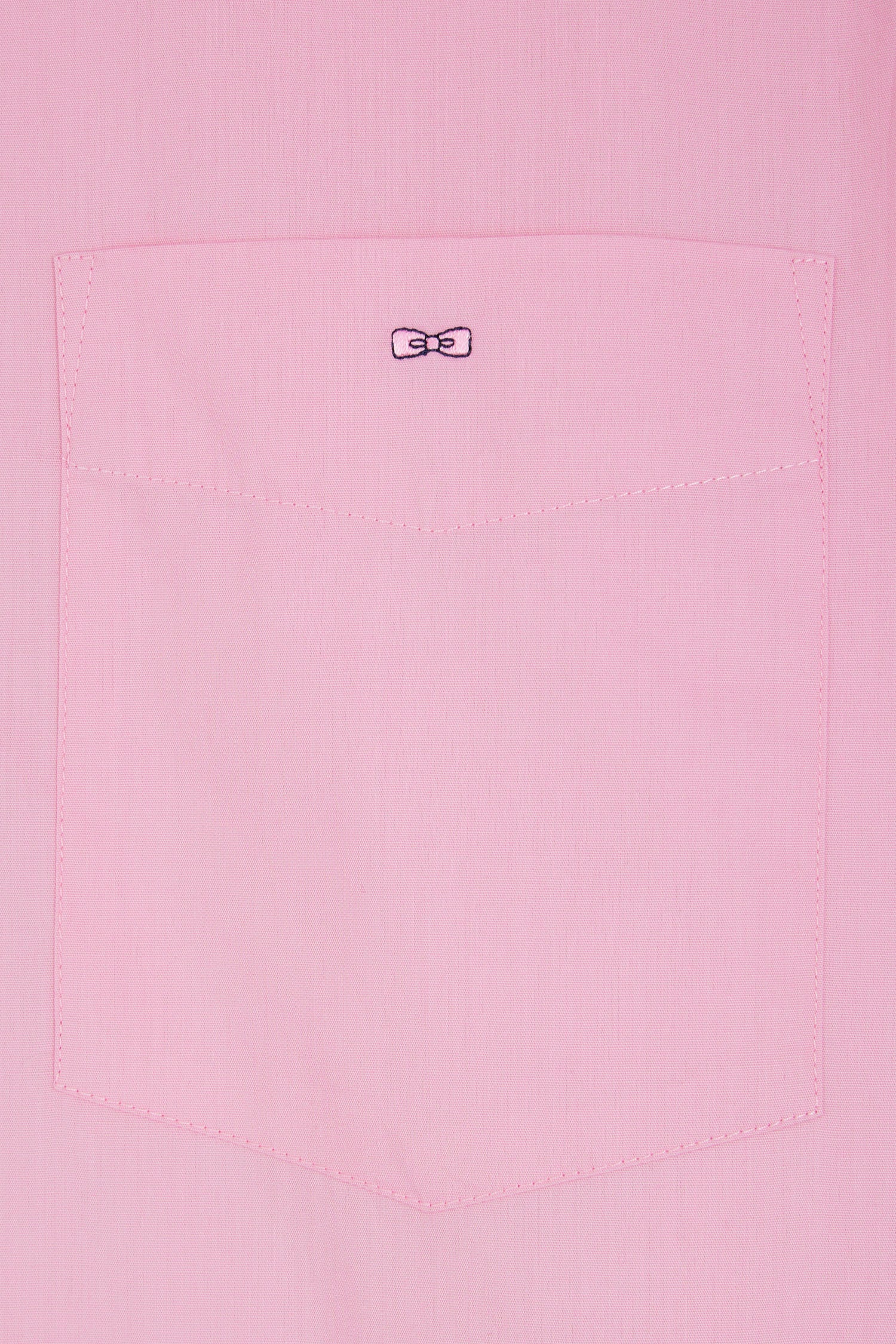 Chemise en popeline de coton rose coupe Regular