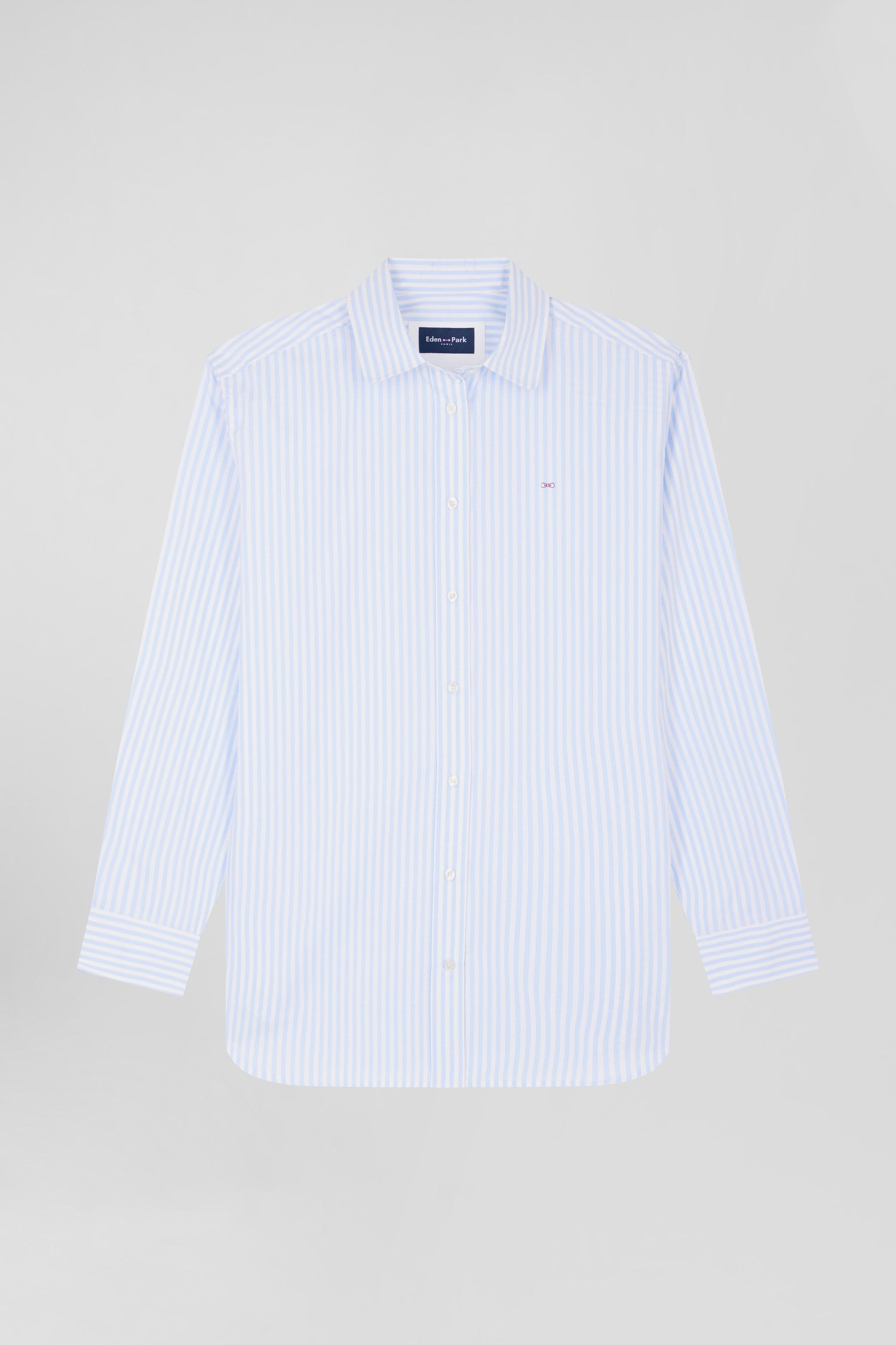 Chemise rayée en coton ciel coupe Relaxed