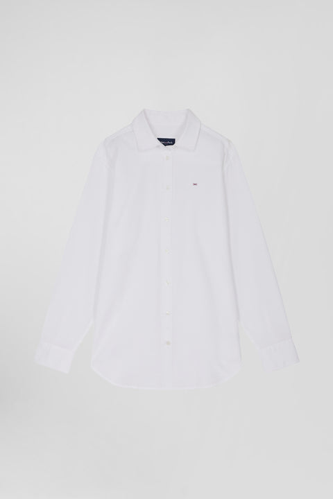 Relaxed white cotton poplin shirt - Image 2