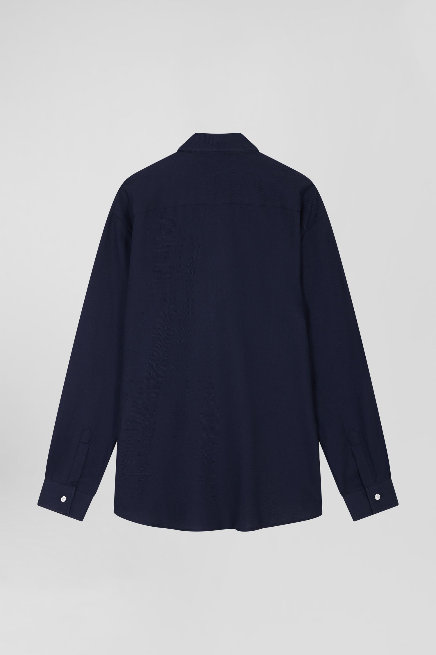 Chemise en coton et cachemire indigo coupe Oversized