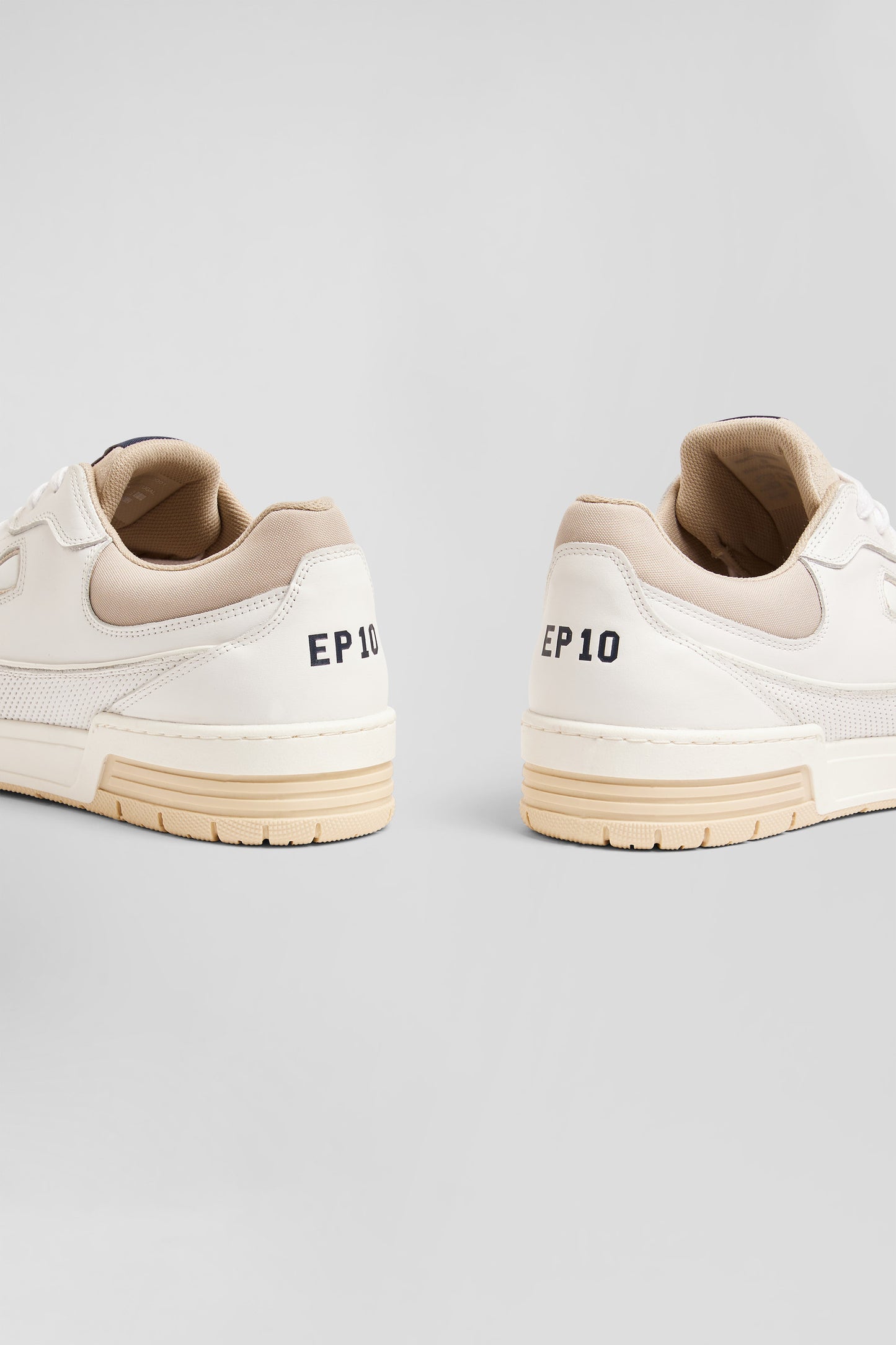 EP10 beige and white leather sneakers