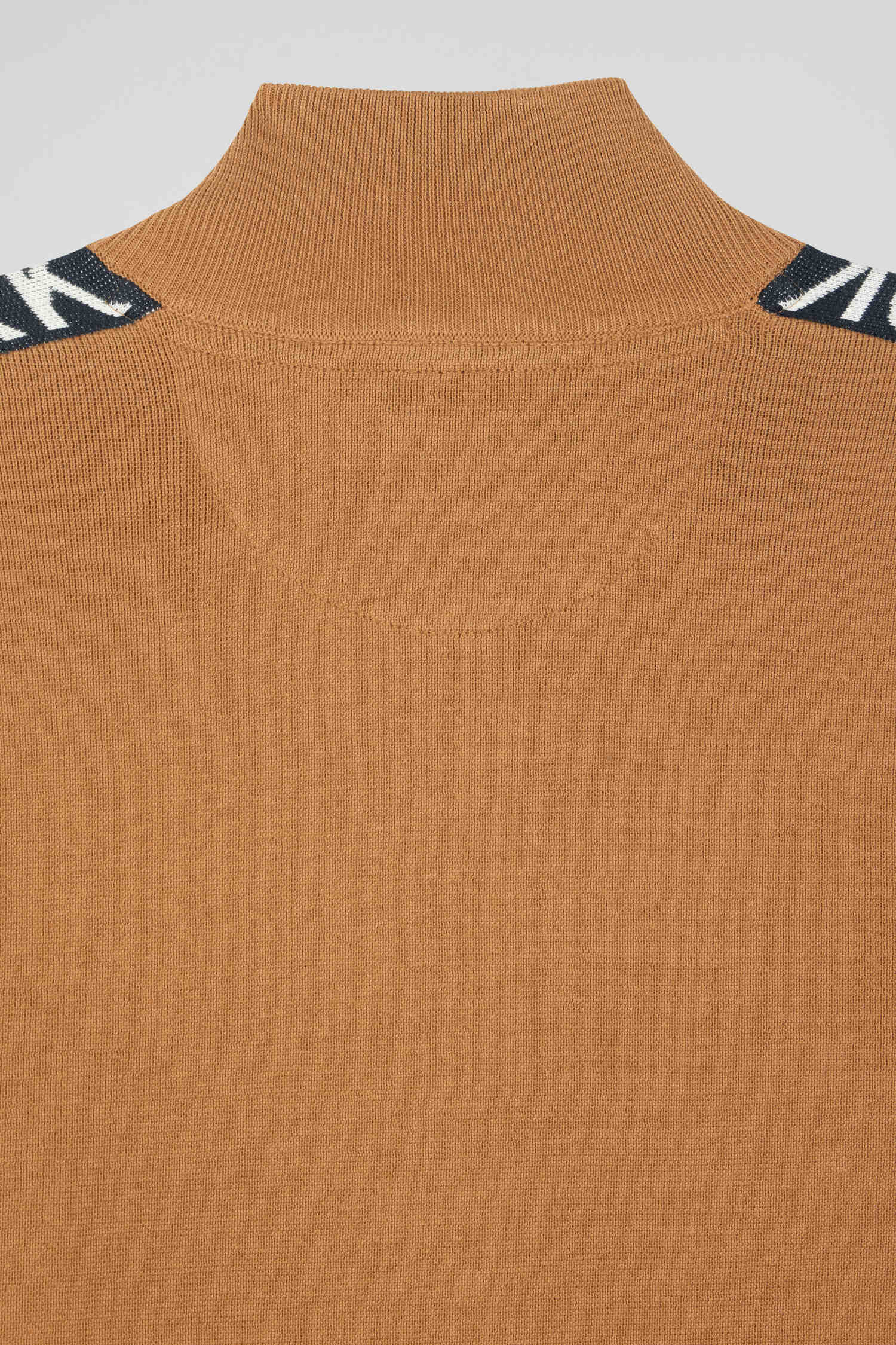 Cardigan zippé en coton milano camel coupe Regular