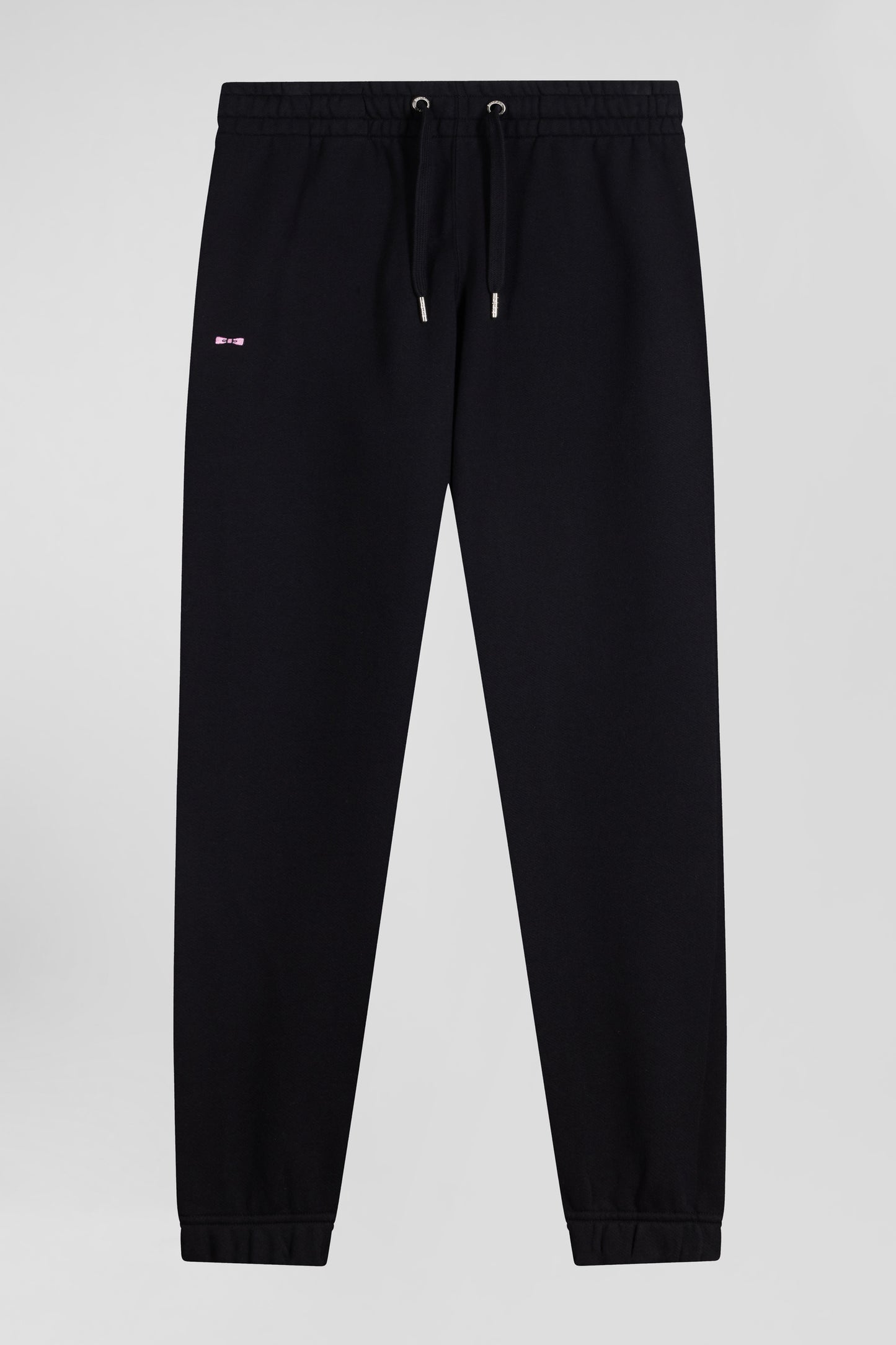 Regular black brushed fleece jogging bottoms