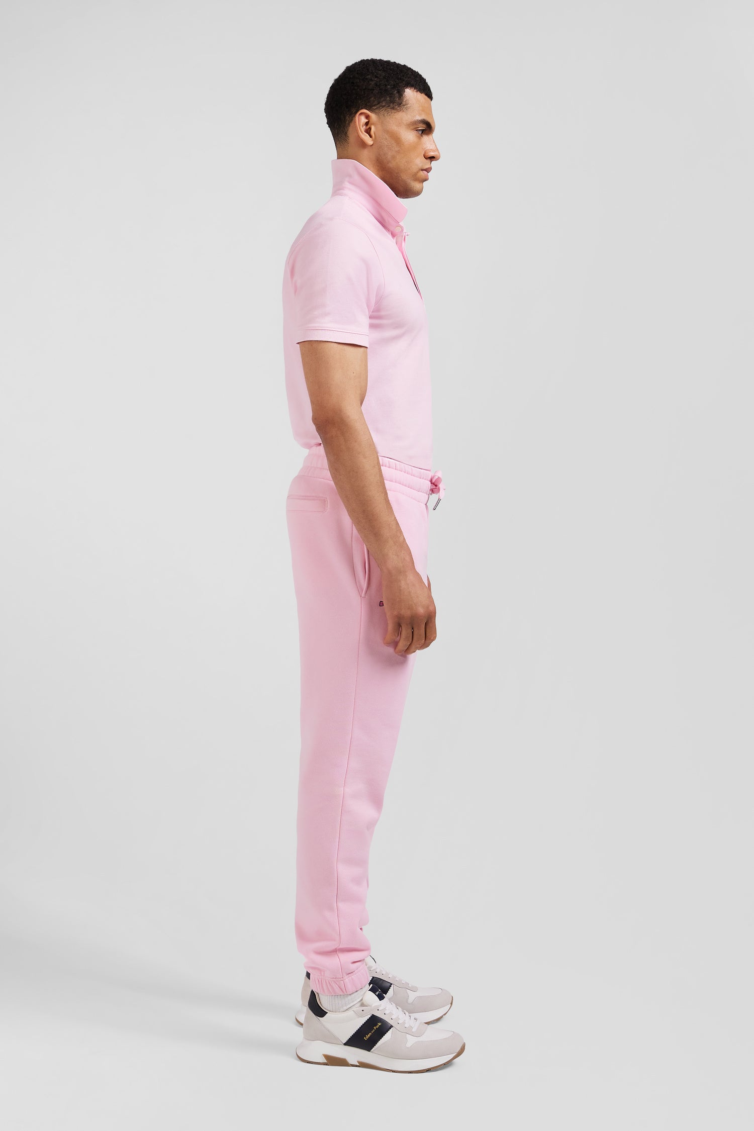 Regular pink brushed fleece jogging bottoms