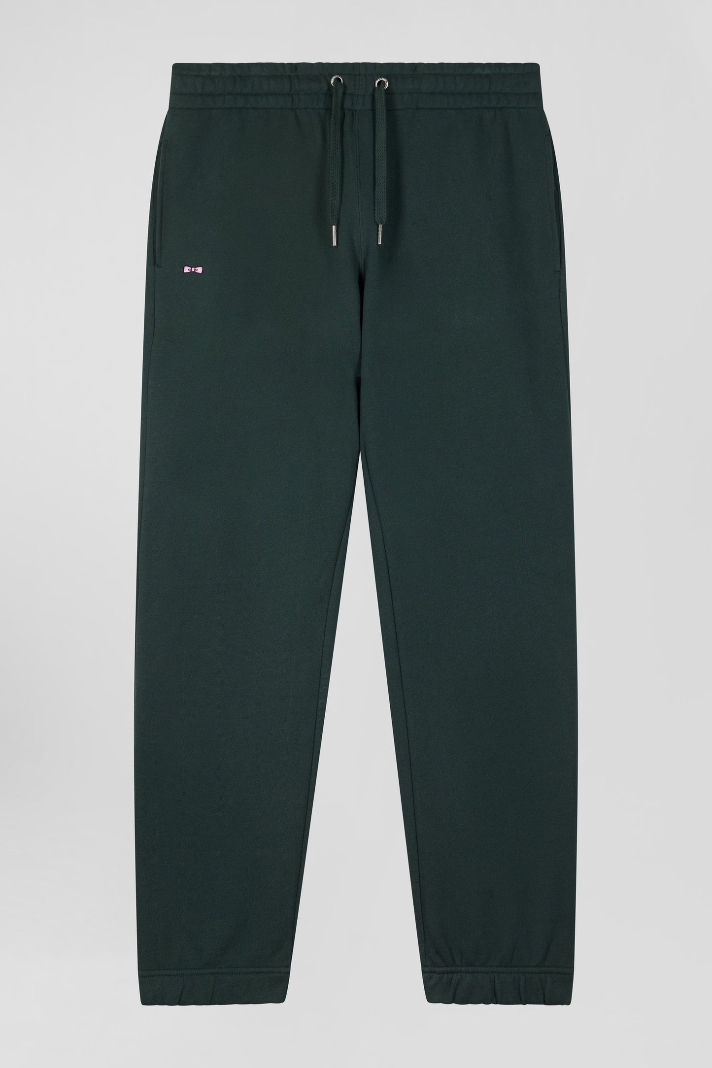 Pantalon jogging en molleton gratté vert coupe Regular