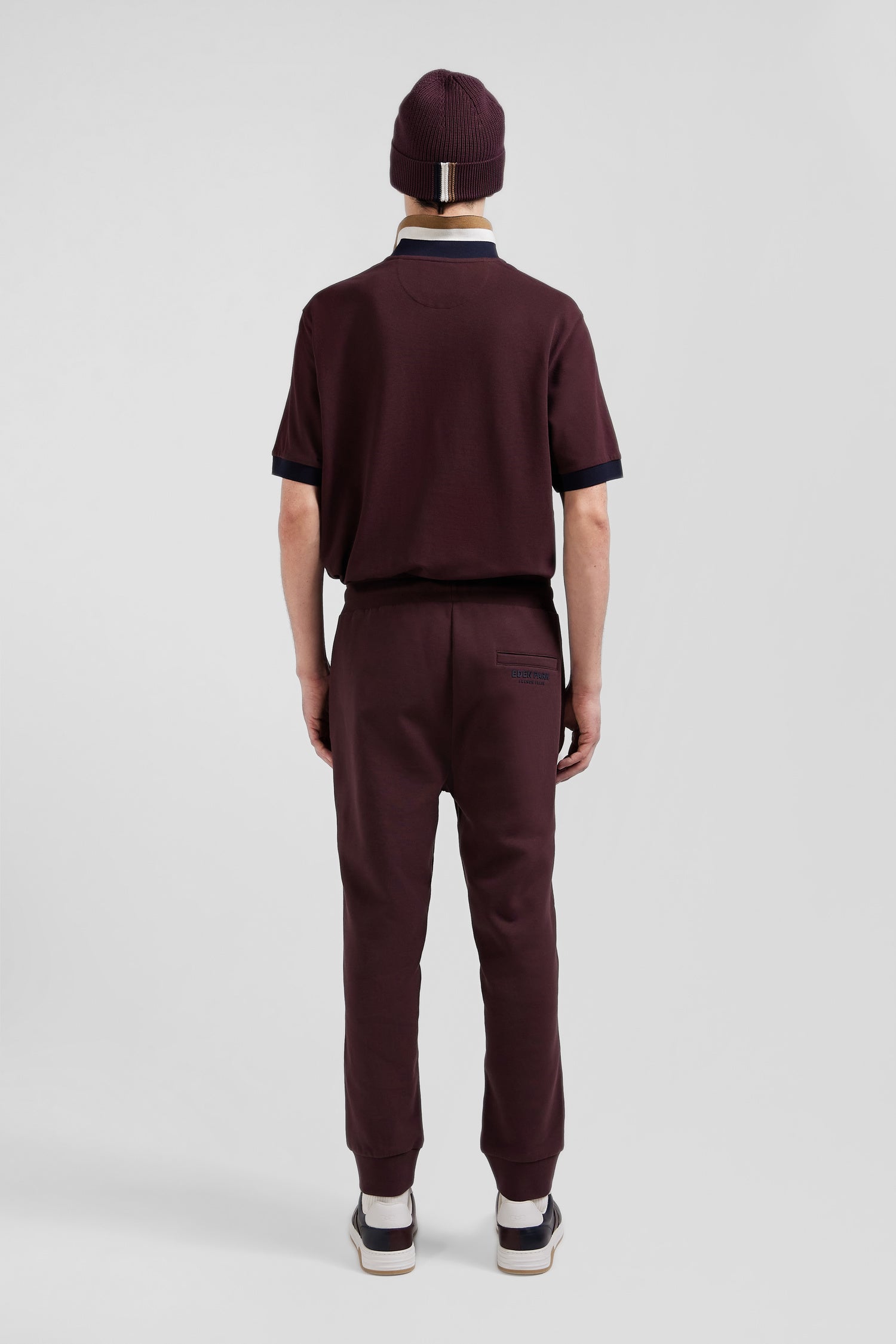 Relax burgundy brushed fleece jogging bottoms